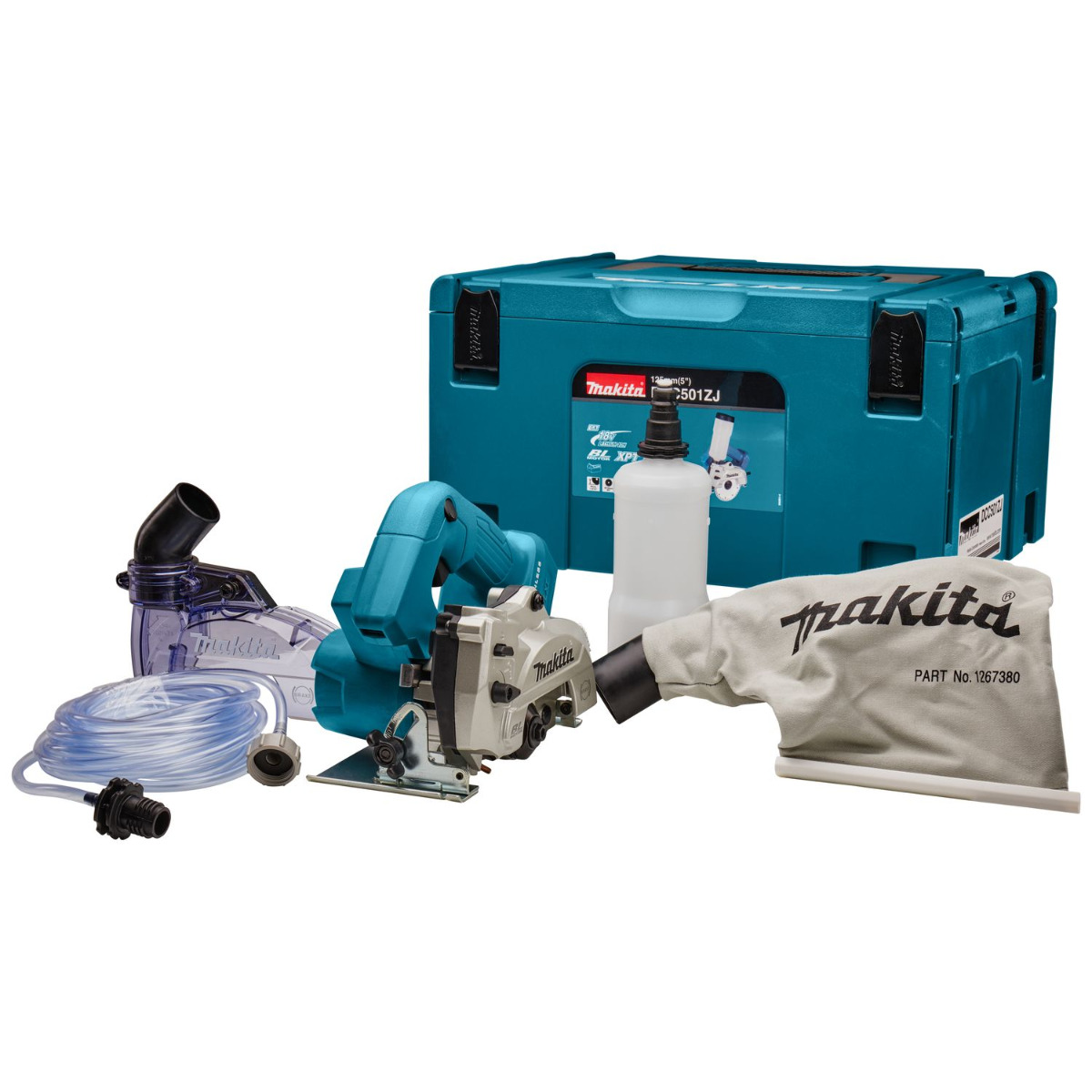 Makita DCC500ZJX6 Accu diamantsnijder 125mm set voor nat & droog 18V Basic Body in Mbox