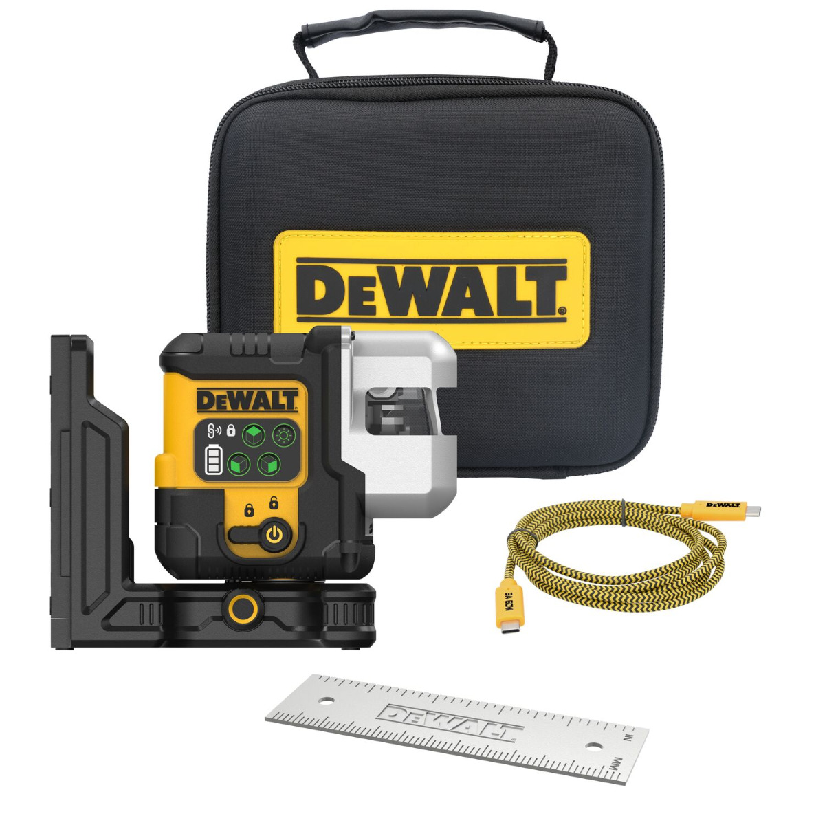 DeWALT DCLE14301GB 3x180° Kruislijnlaser groen USB-C afbeelding 1