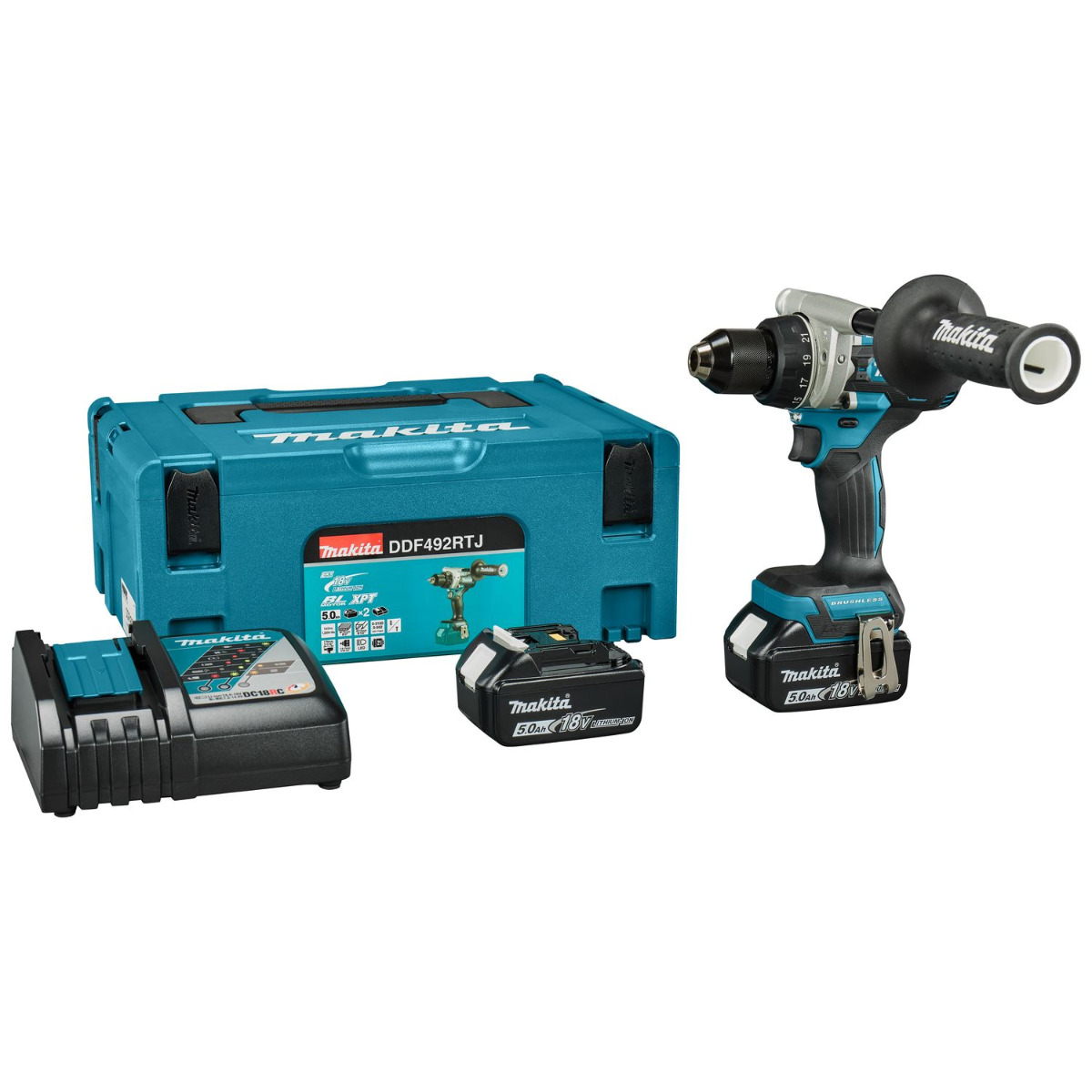 Makita DDF492RTJ Accu schroefboormachine 18V 5.0Ah in Mbox afbeelding 1