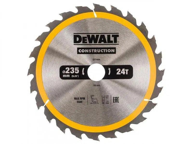 DeWALT Cirkelzaagblad voor Hout | Construction | Ø 235mm Asgat 30mm 24T - DT1954-QZ