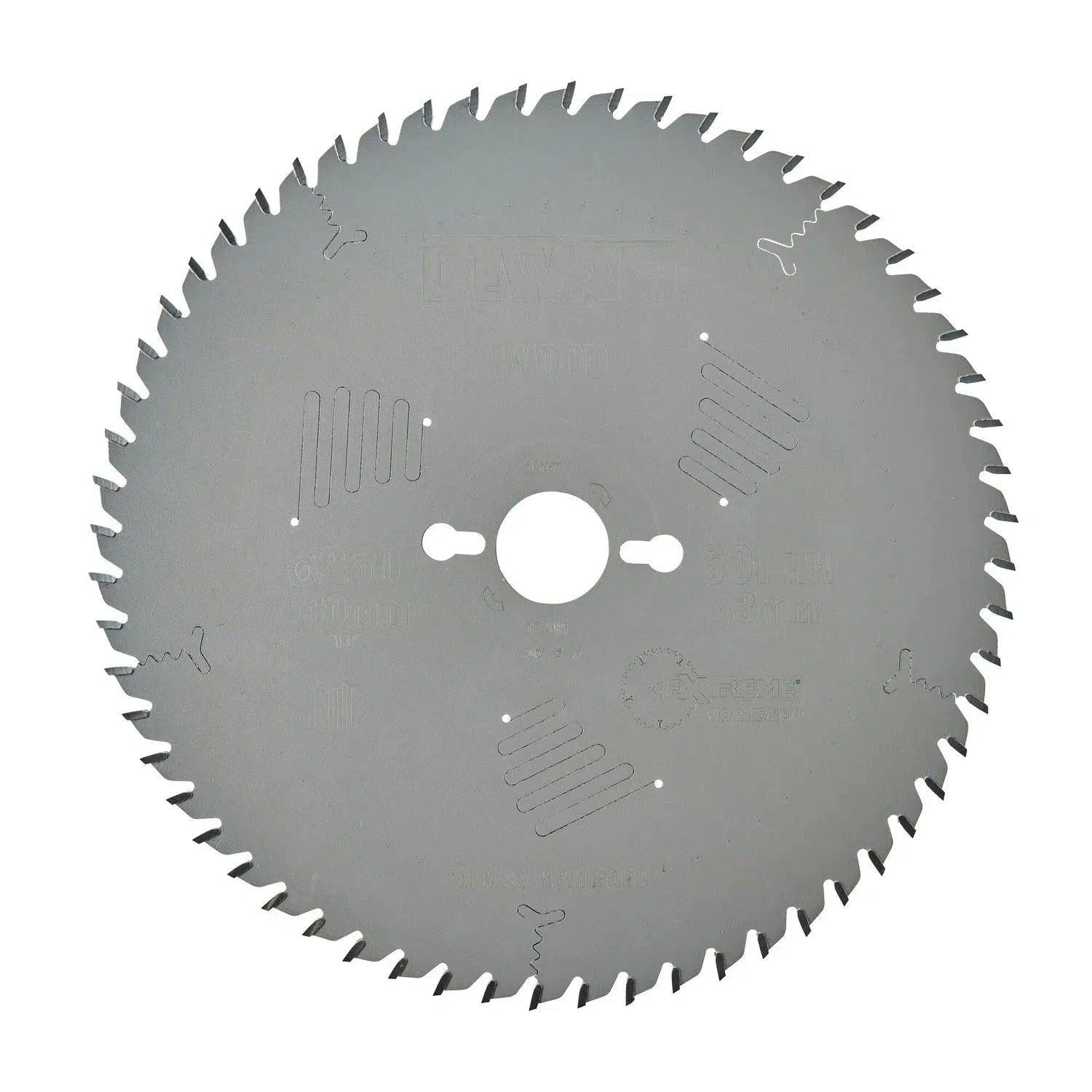 DeWALT Cirkelzaagblad voor Hout | Extreme | Ø 250mm Asgat 30mm 60T - DT4351-QZ