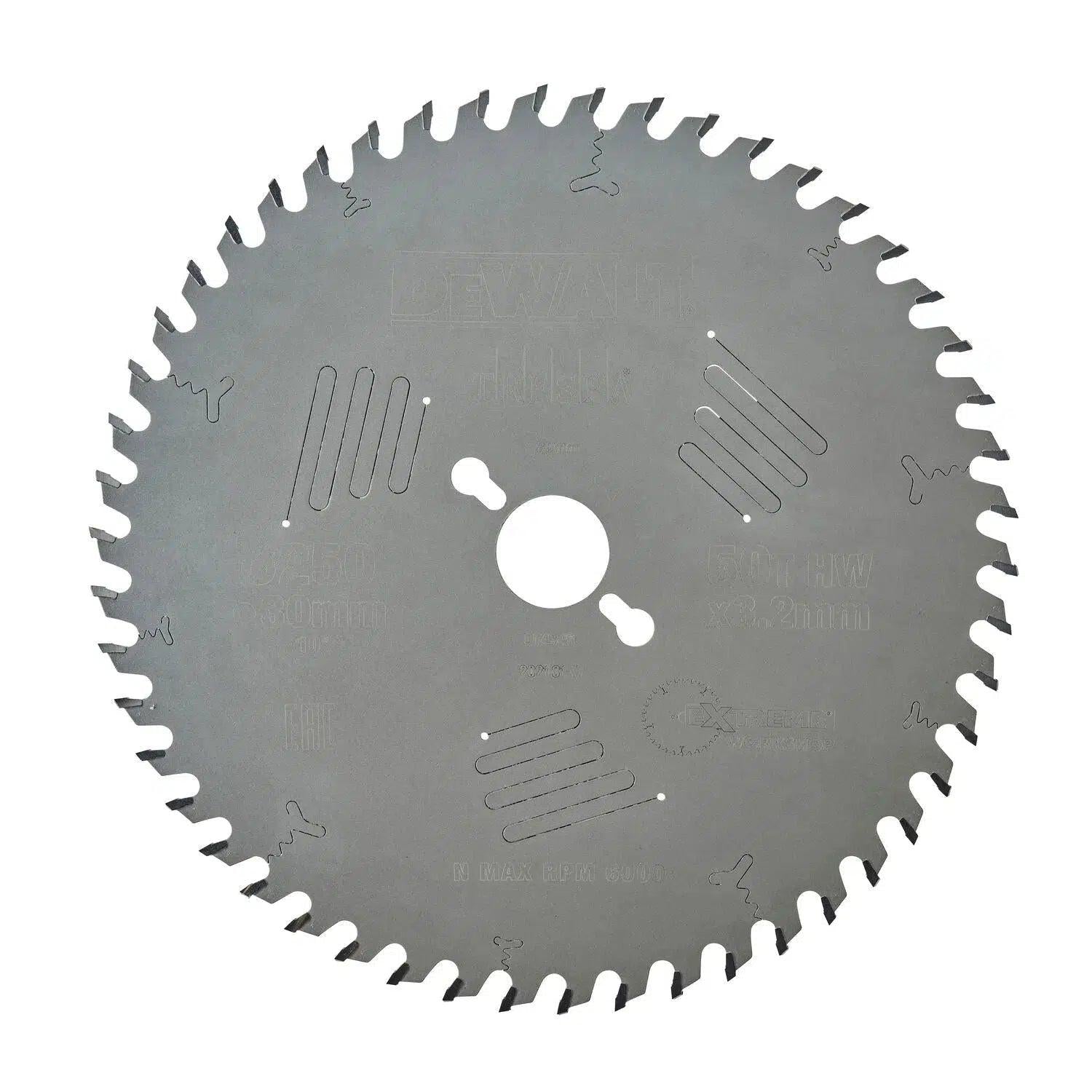 DeWALT Cirkelzaagblad voor HPL | Extreme | Ø 250mm Asgat 30mm 50T - DT4345-QZ