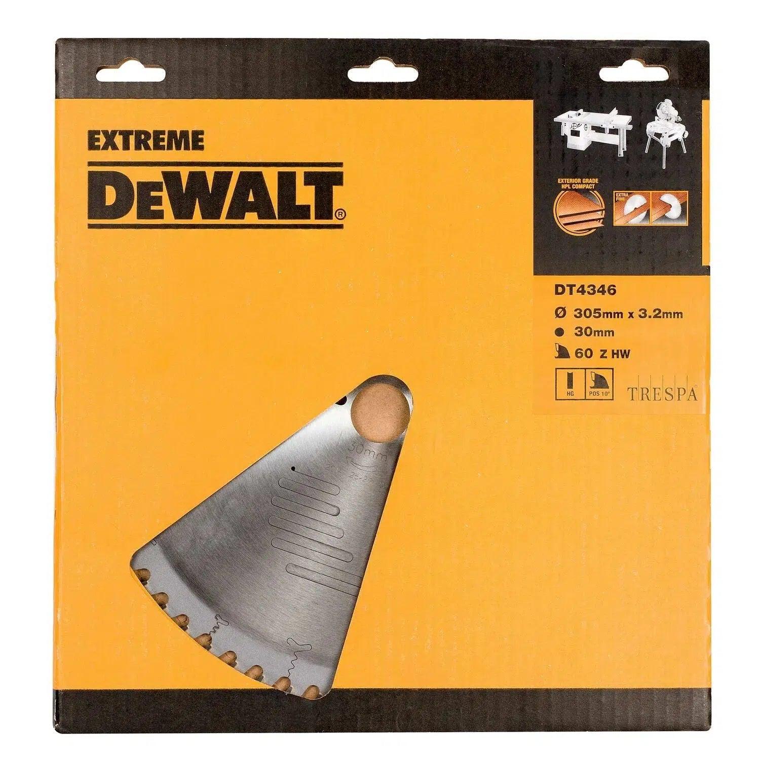 DeWALT Cirkelzaagblad voor HPL | Extreme | Ø 305mm Asgat 30mm 60T - DT4346-QZ