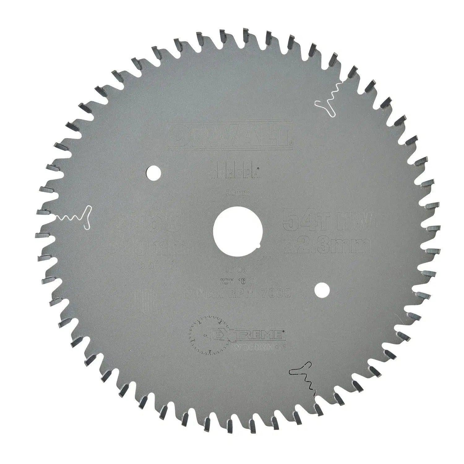 DeWALT Cirkelzaagblad voor Multimaterial | Extreme | Ø 165mm Asgat 20mm 54T - DT1087-QZ