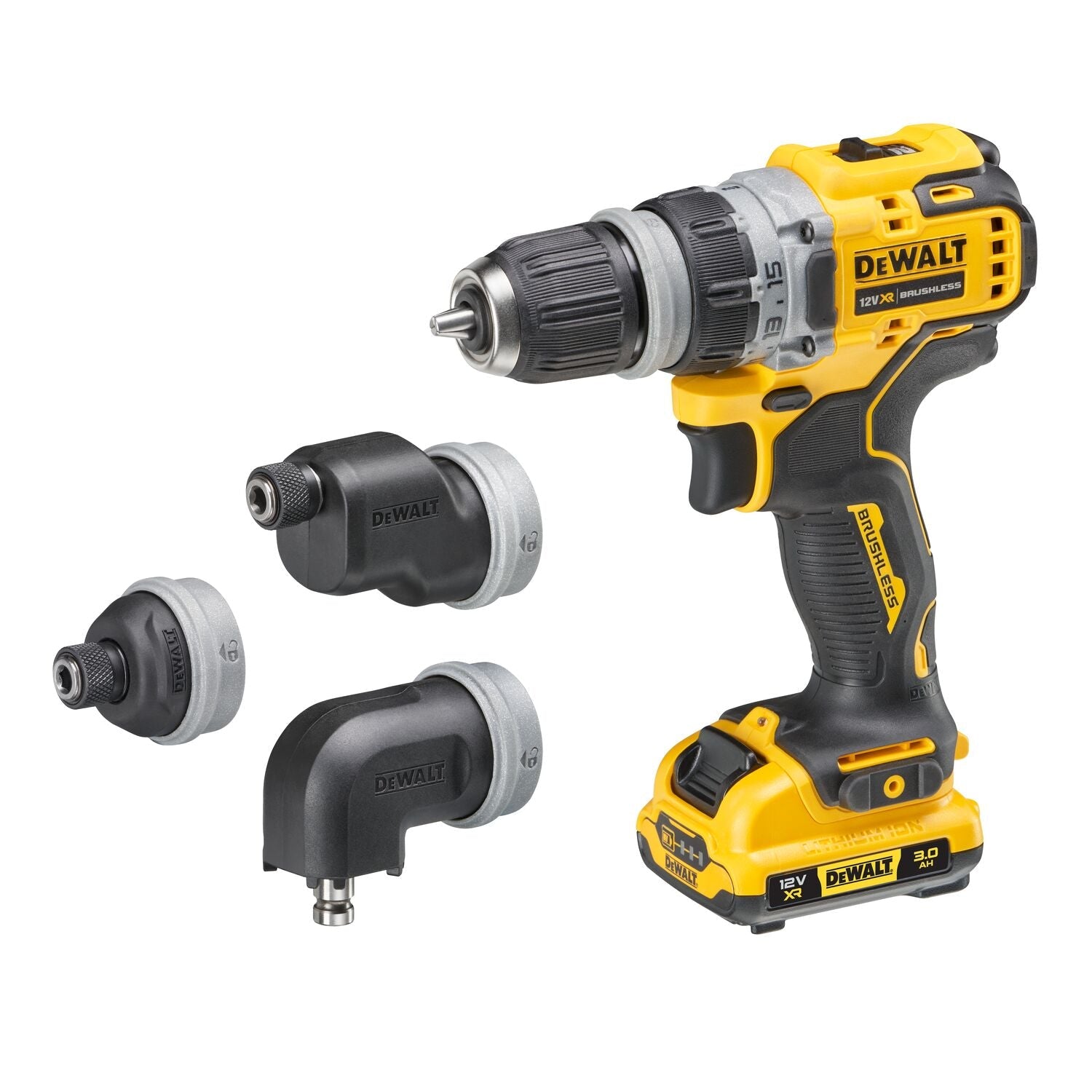 DeWALT DCD703L2T Multi-head accu schroefboormachine 12V XR 3.0Ah in TSTAK