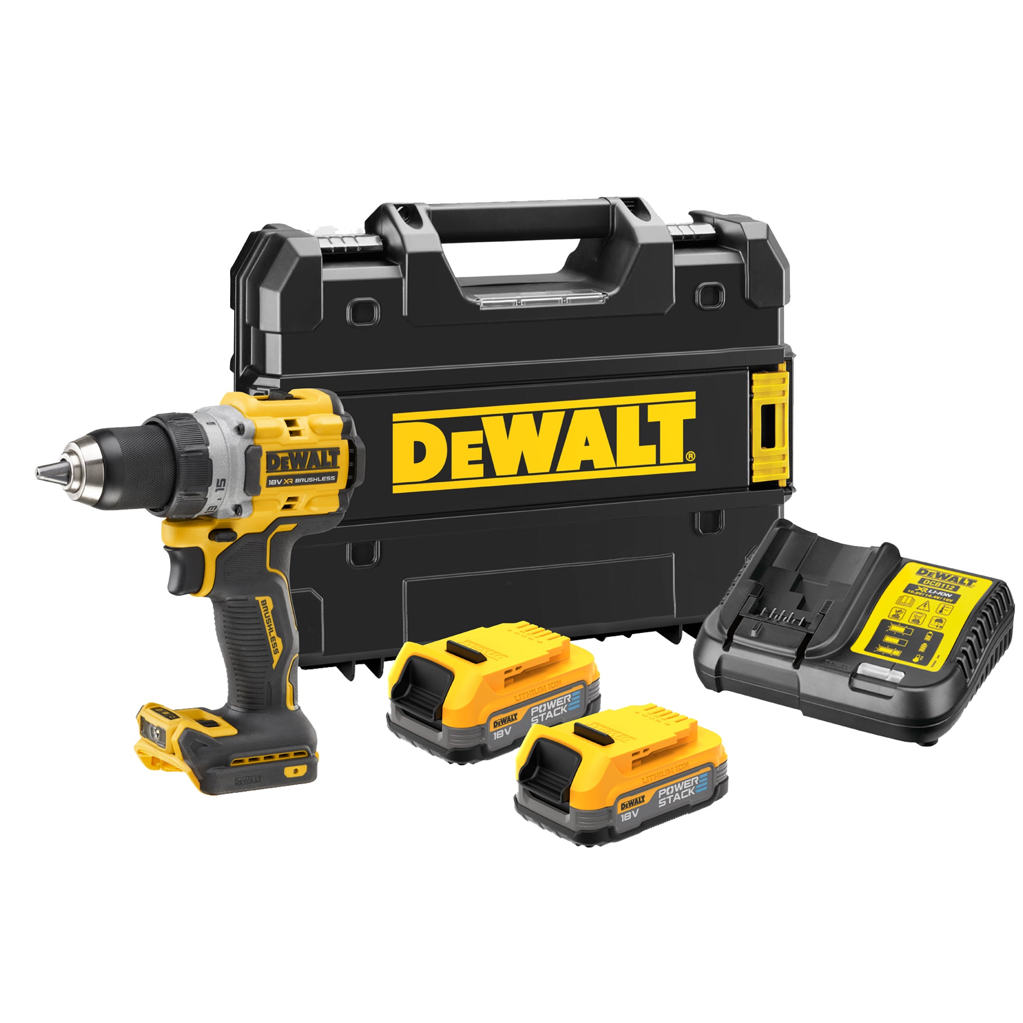 DeWALT DCD800E2T Compacte accu schroefboormachine 18V XR 1.7Ah POWERSTACK in TSTAK