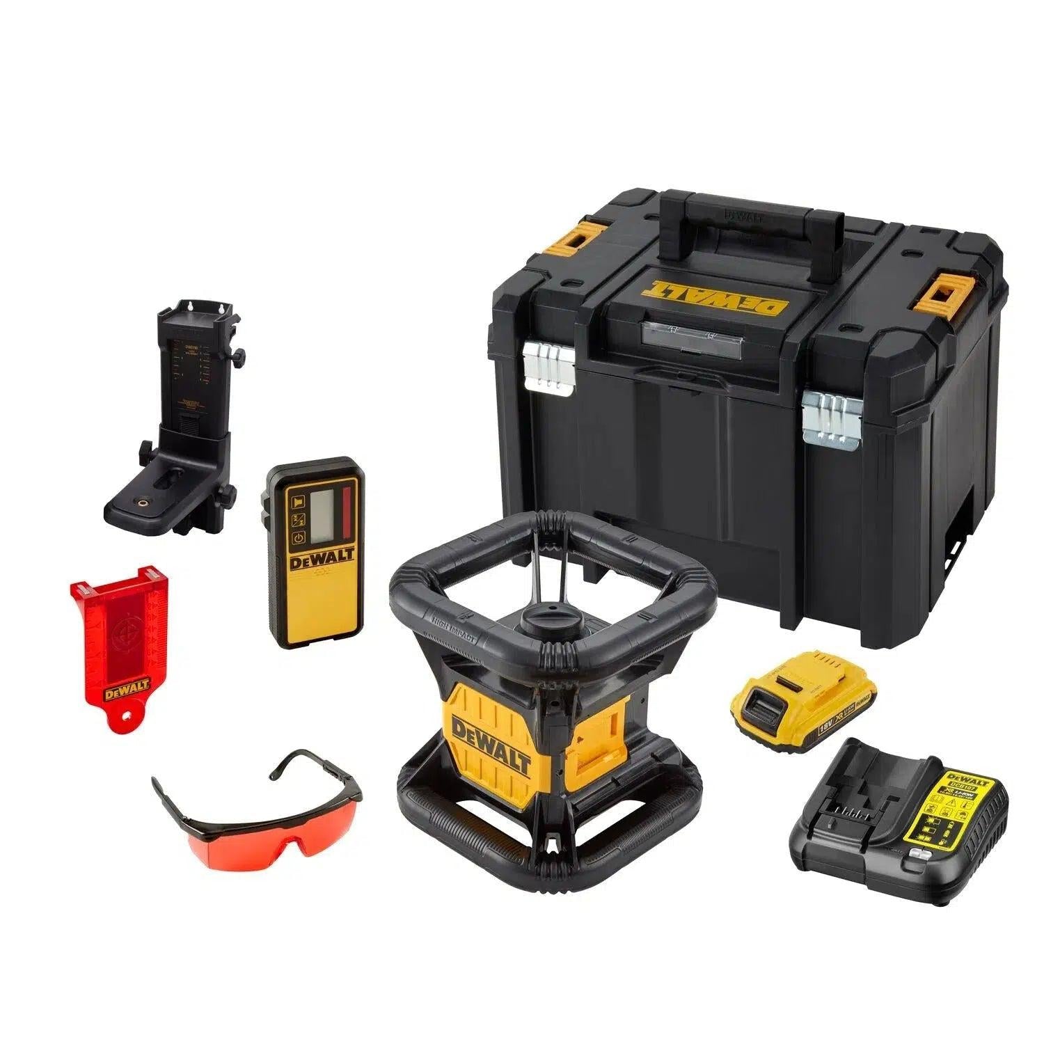 DeWALT DCE074D1R Volautomatische roterende laser rood 18V XR 2.0Ah in TSTAK afbeelding 1