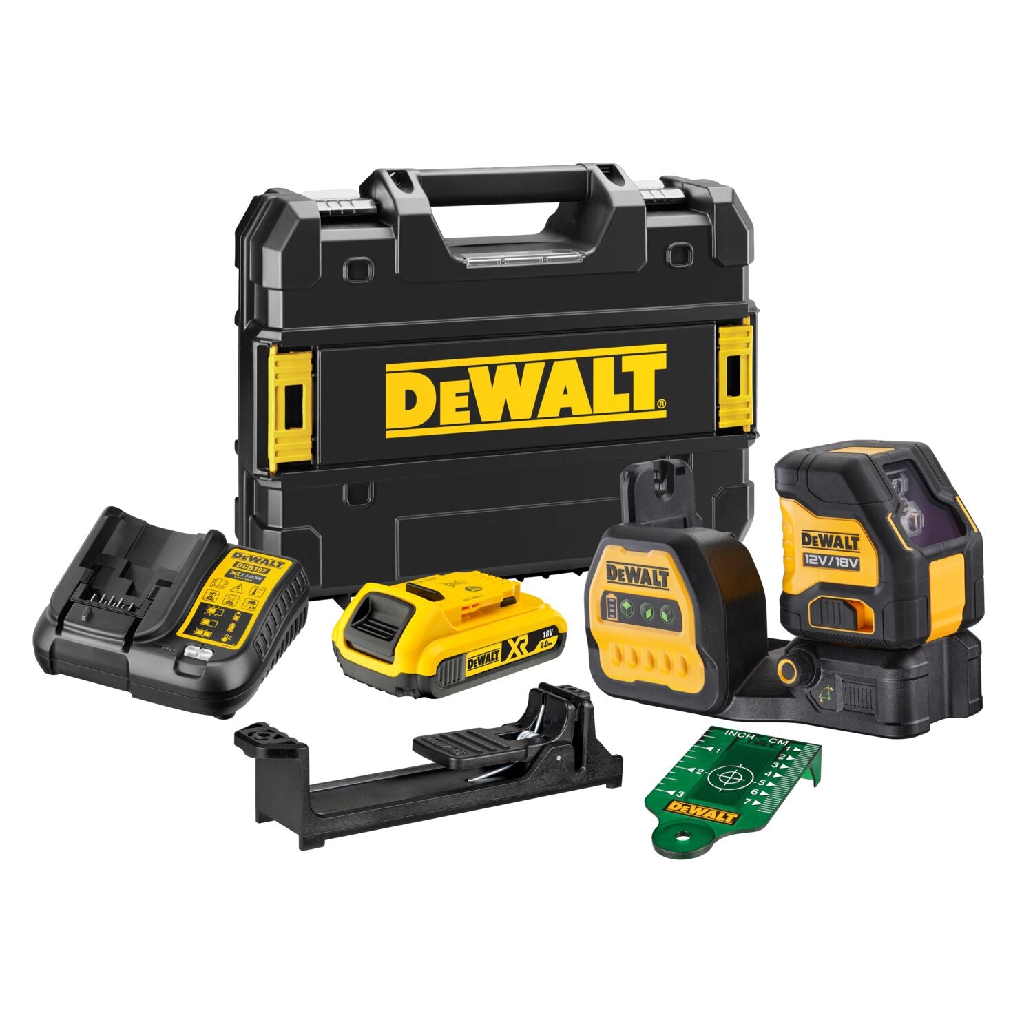 DeWALT DCE088D1G18 Kruislijnlaser groen 12V/18V XR 2.0Ah in TSTAK