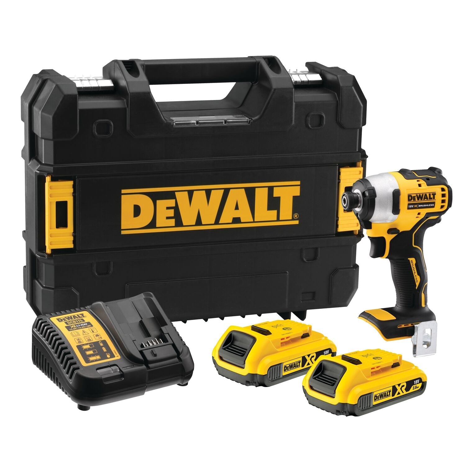 DeWALT DCF809D2T Accu slagschroevendraaier 190Nm 18V XR 2.0Ah in TSTAK