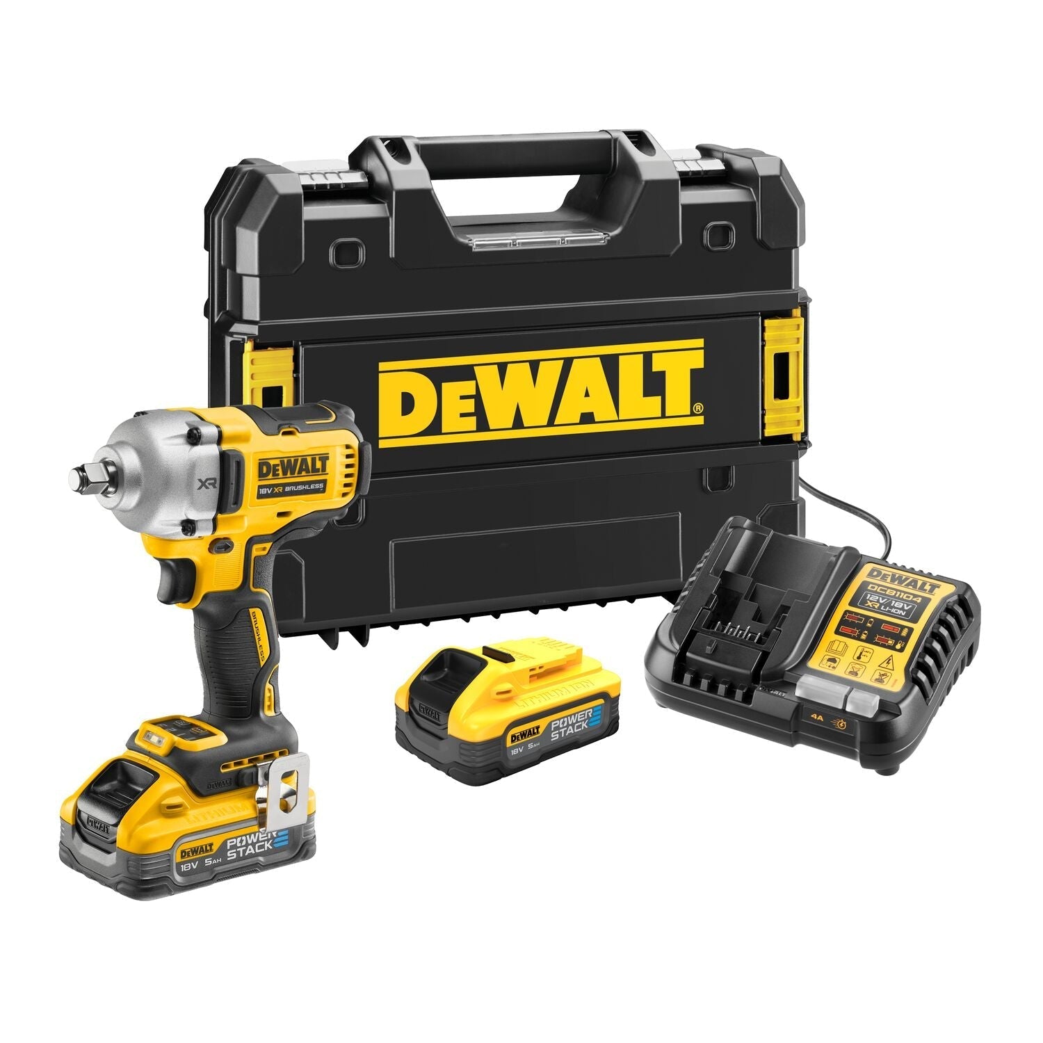 DeWALT DCF891H2T Accu slagmoersleutel 812Nm 1/2" frictiering 18V XR POWERSTACK 5.0Ah in TSTAK