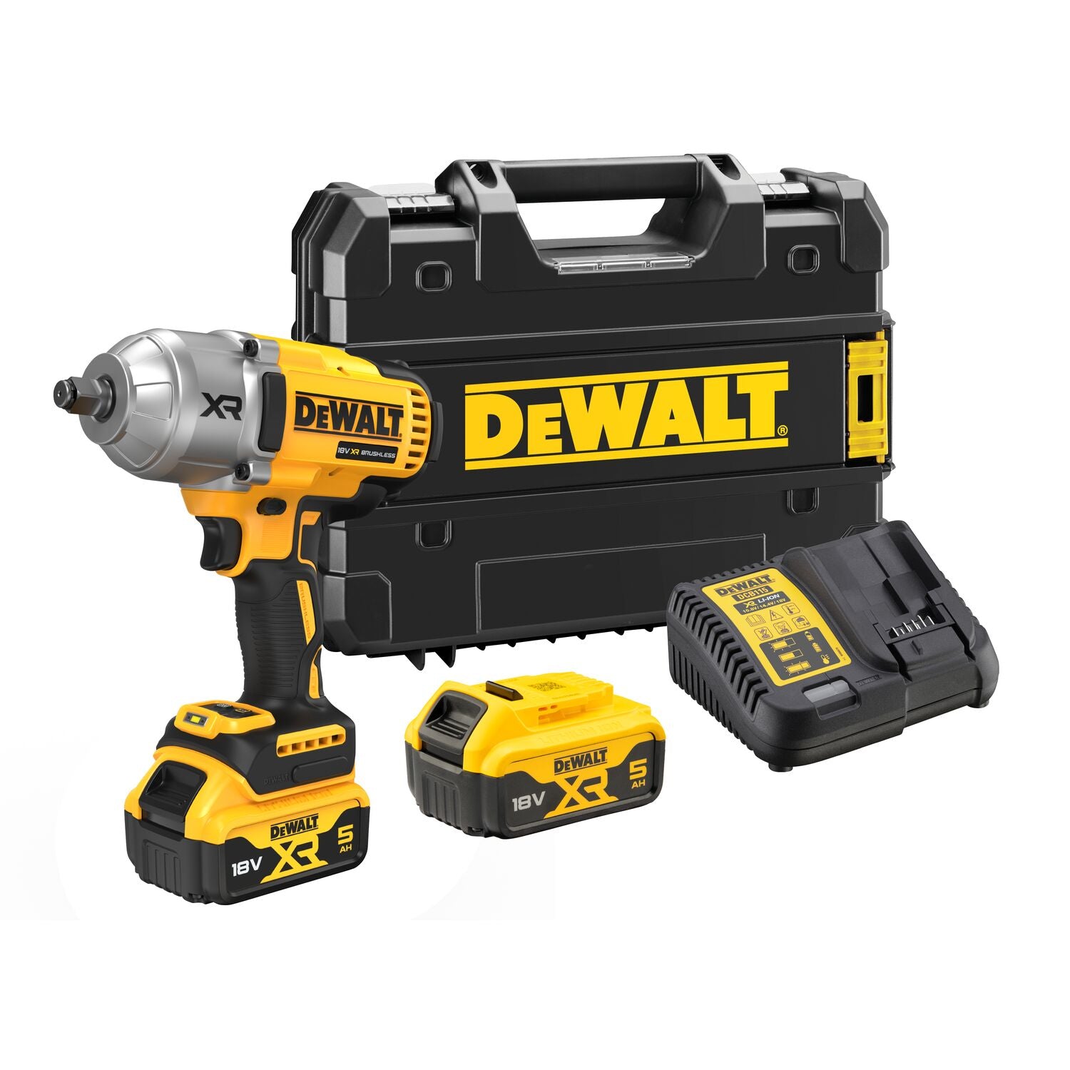 DeWALT DCF900P2T Accu slagmoersleutel 1400Nm 1/2" frictiering 18V XR 5.0Ah in TSTAK