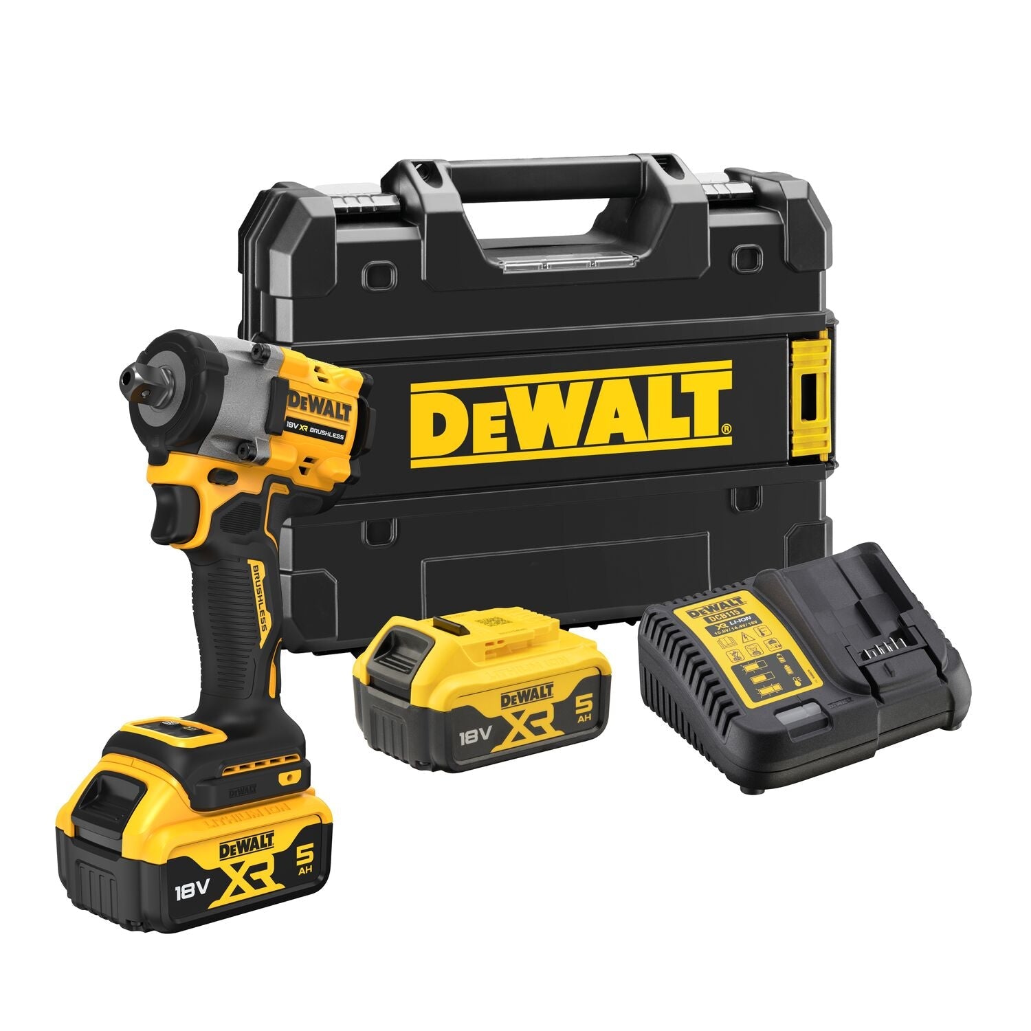 DeWALT DCF922P2T Accu slagmoersleutel 406Nm 1/2" borgpin 18V XR 5.0Ah in TSTAK