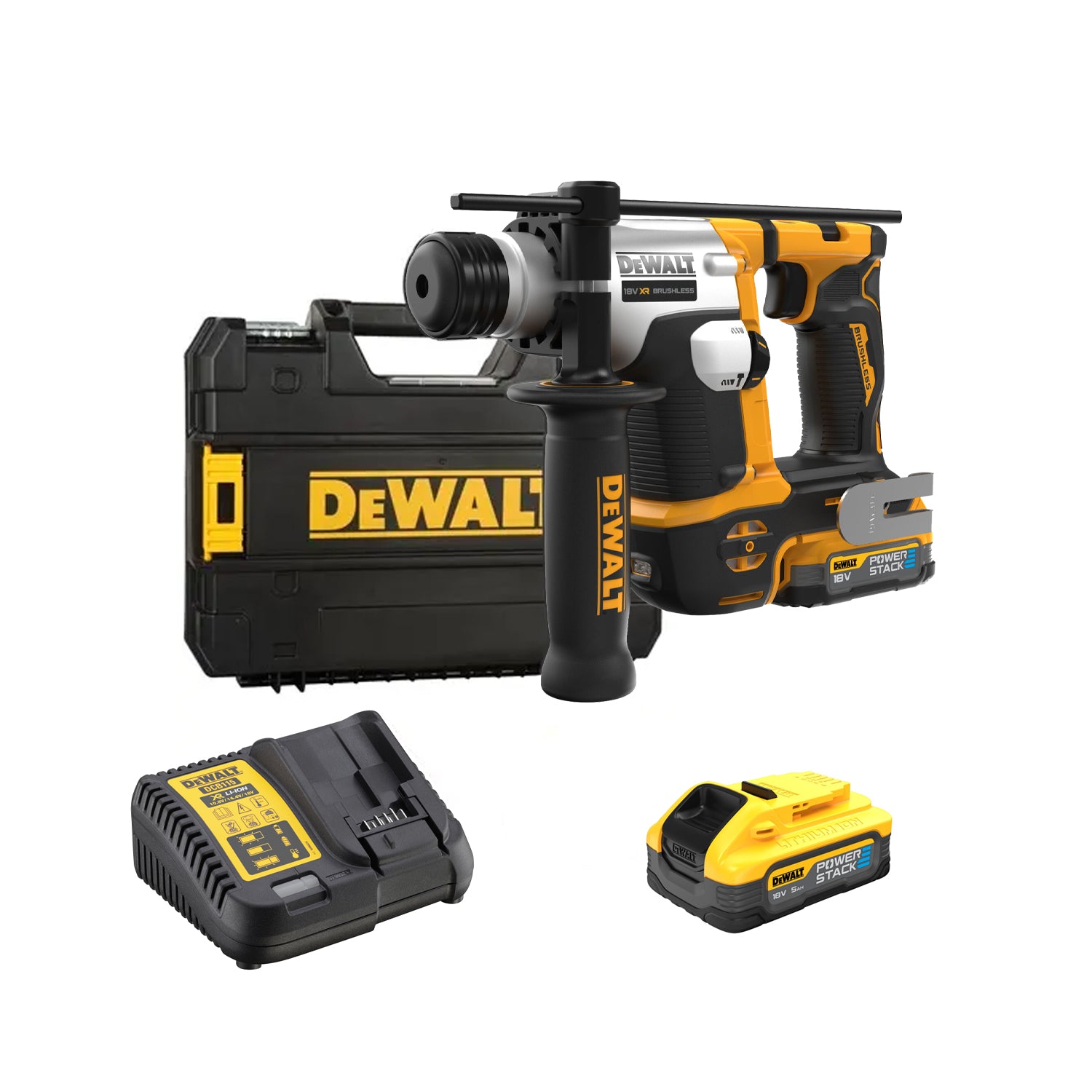 DeWALT DCH172E2T Accu boorhamer SDS-Plus 1,4J 18V XR 1.7Ah POWERSTACK in TSTAK afbeelding 1