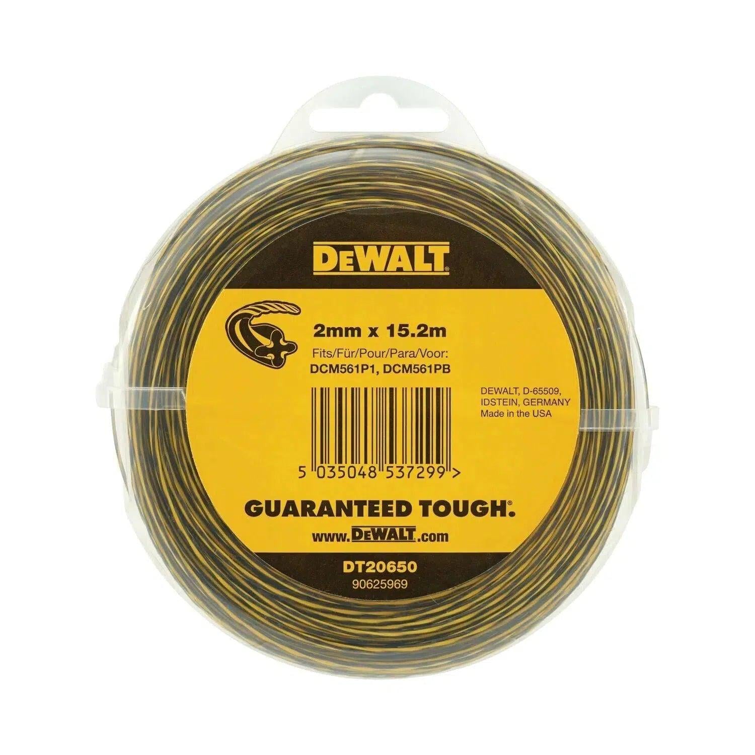 DeWALT DT20650 Grastrimmerdraad 2mm x 15.2m afbeelding 1