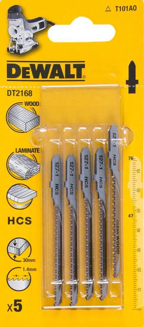 DeWALT DT2168 T 101 AO Decoupeerzaagblad voor Hout, Spaanplaat & Kunststof VE=5
