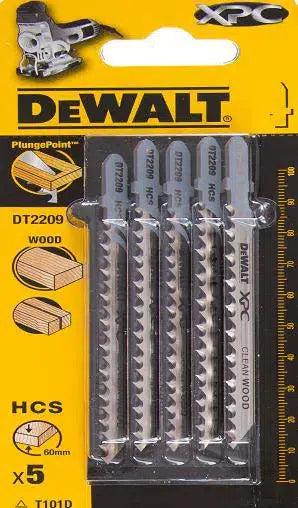 DeWALT DT2209 T 101 D Decoupeerzaagblad voor Hout VE=5