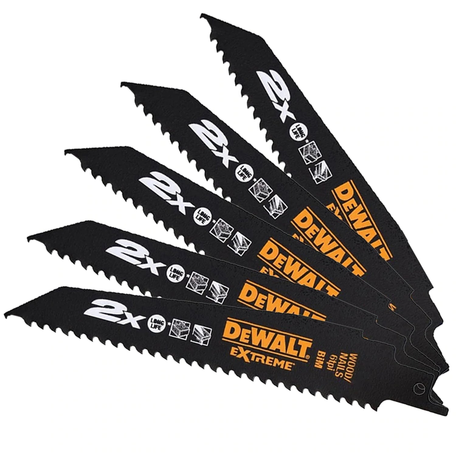 DeWALT DT2307L Reciprozaagblad 228 x 4,2mm Hout 5st