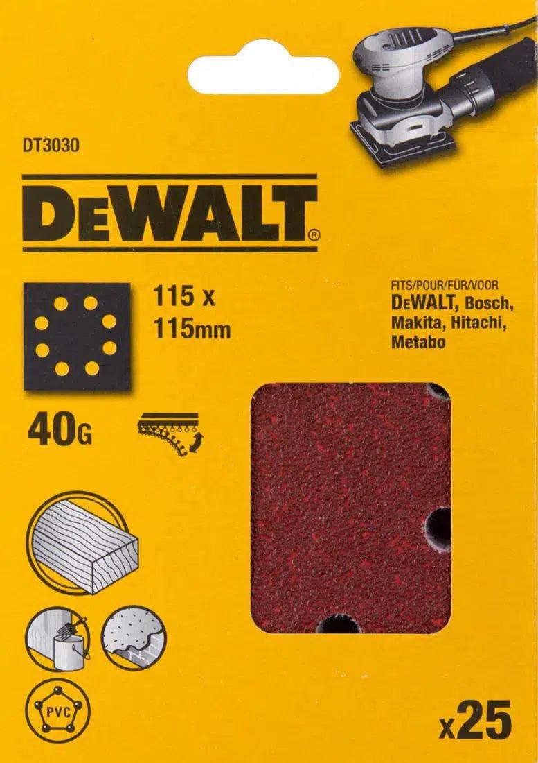 DeWALT DT3030 P40 Schuurpapier 1/4 Velcro VE=25