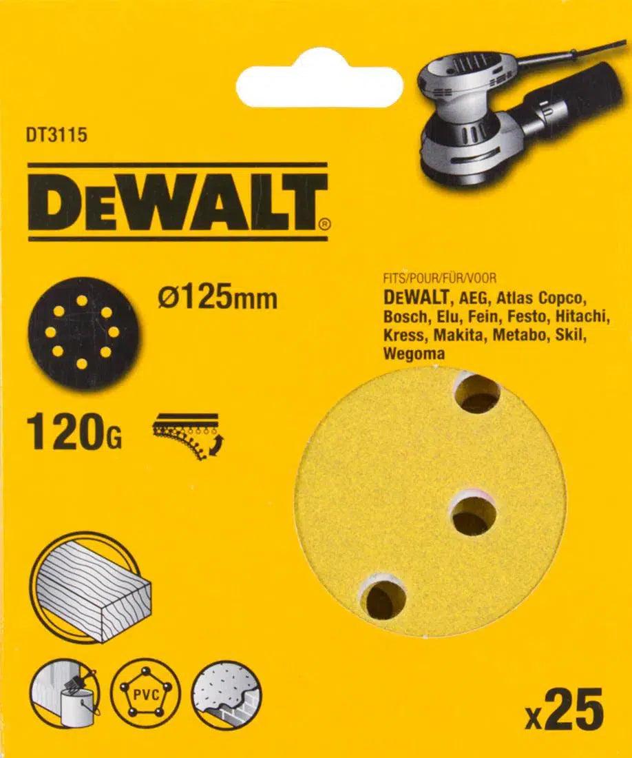DeWALT DT3115 P120 Schuurschijf 125mm VE=25