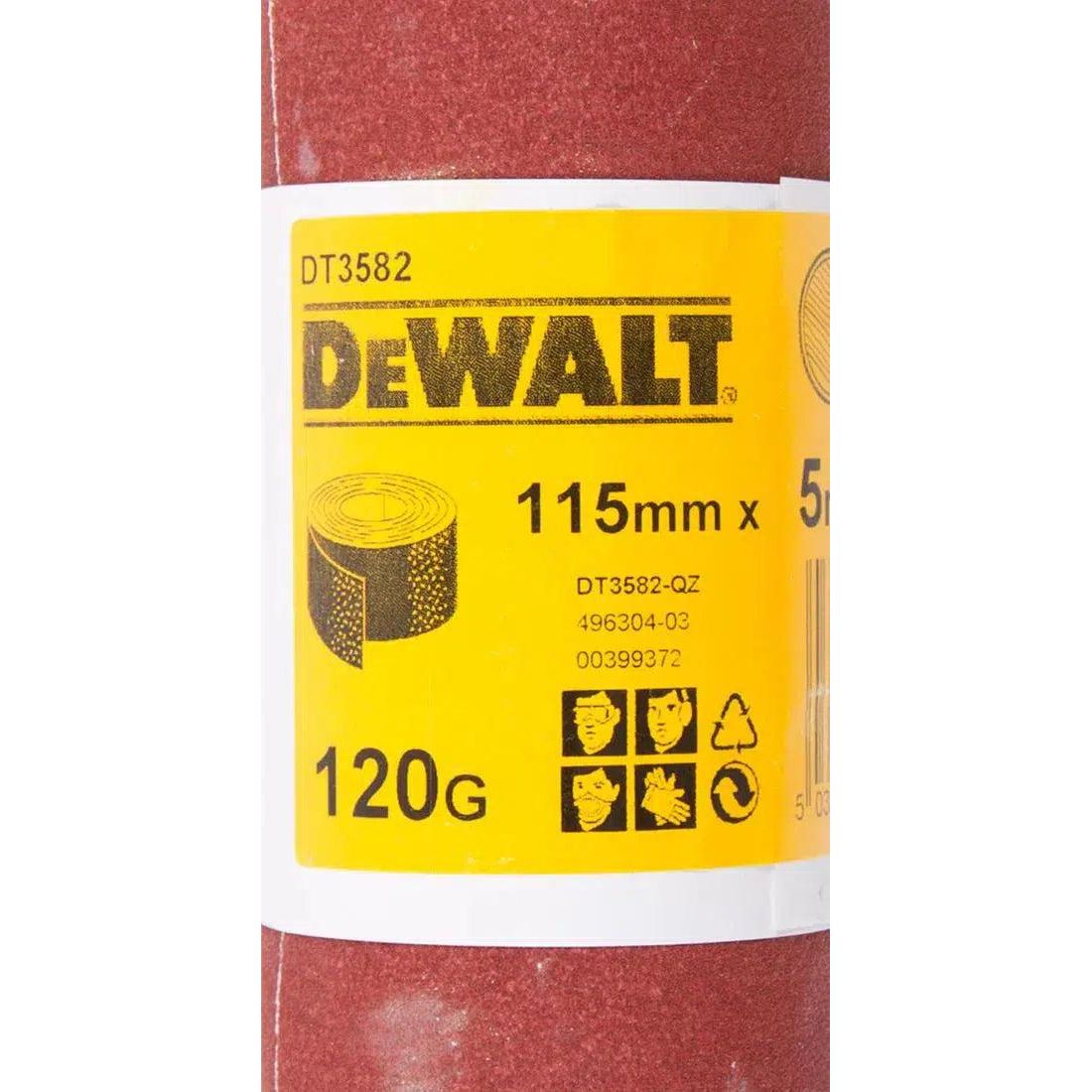 DeWALT DT3582 P120 Schuurpapier rol 5m x 115mm