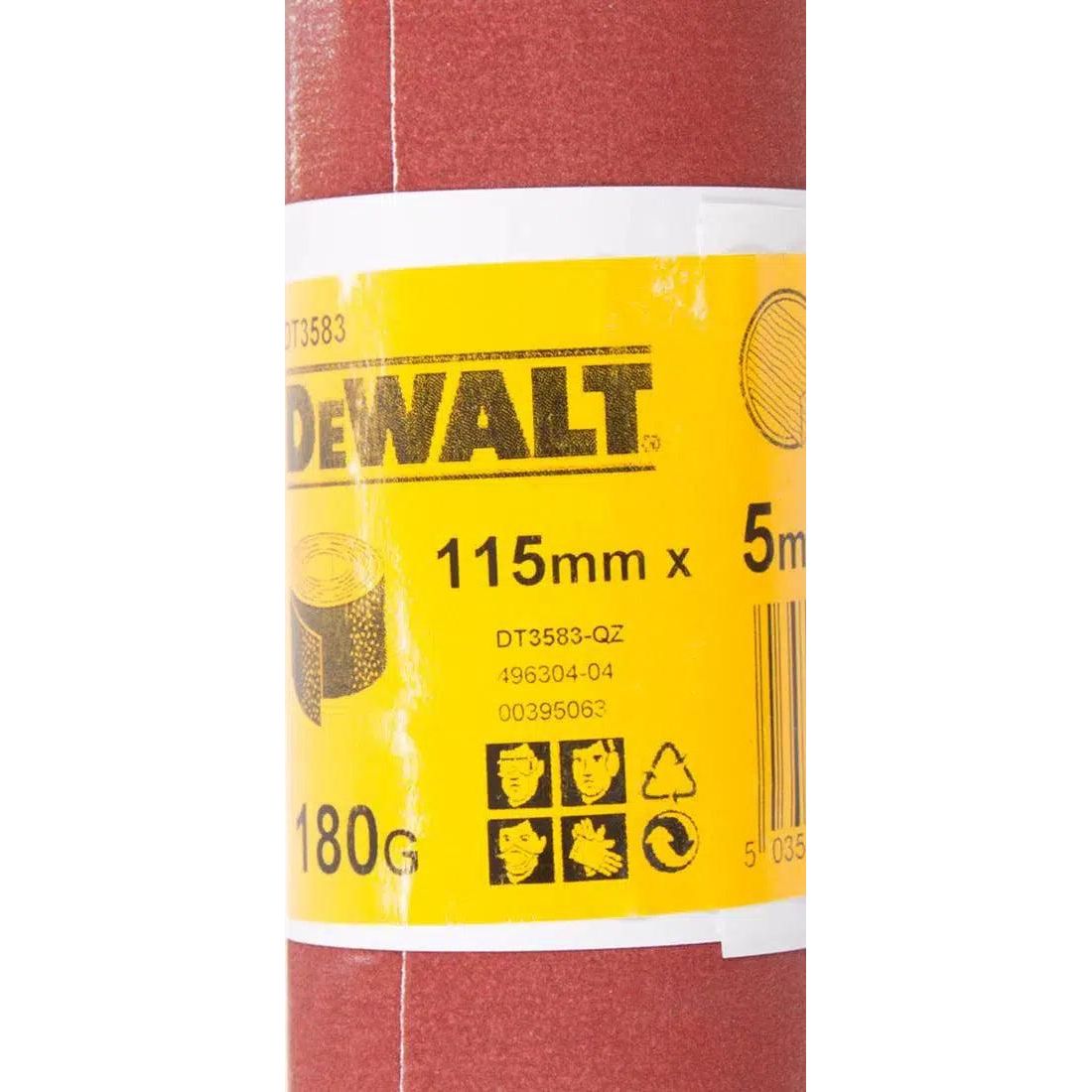 DeWALT DT3583 P180 Schuurpapier rol 5m x 115mm