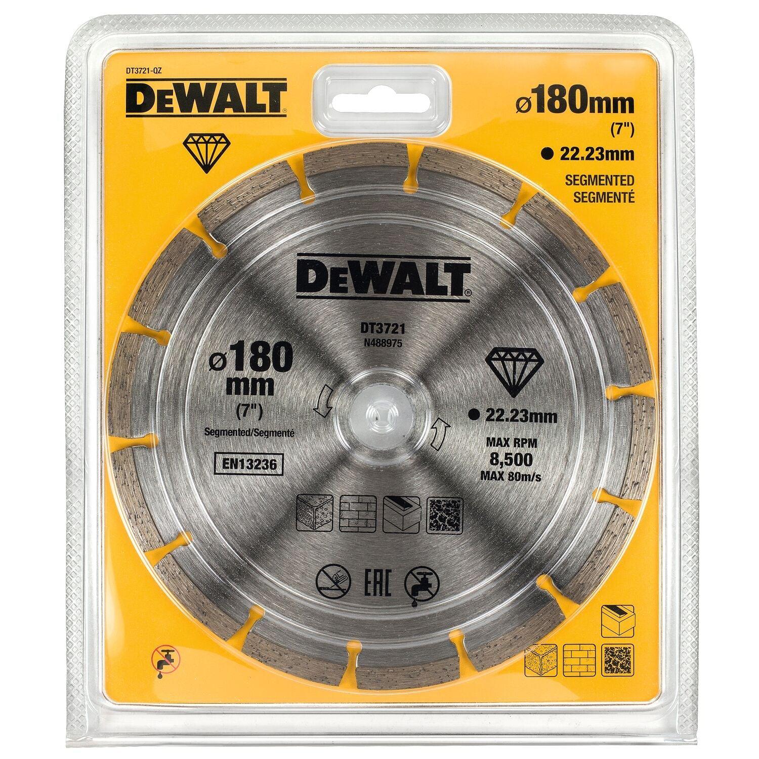 DeWALT DT3721 Diamantschijf Gesegmenteerd 180x22,23mm afbeelding