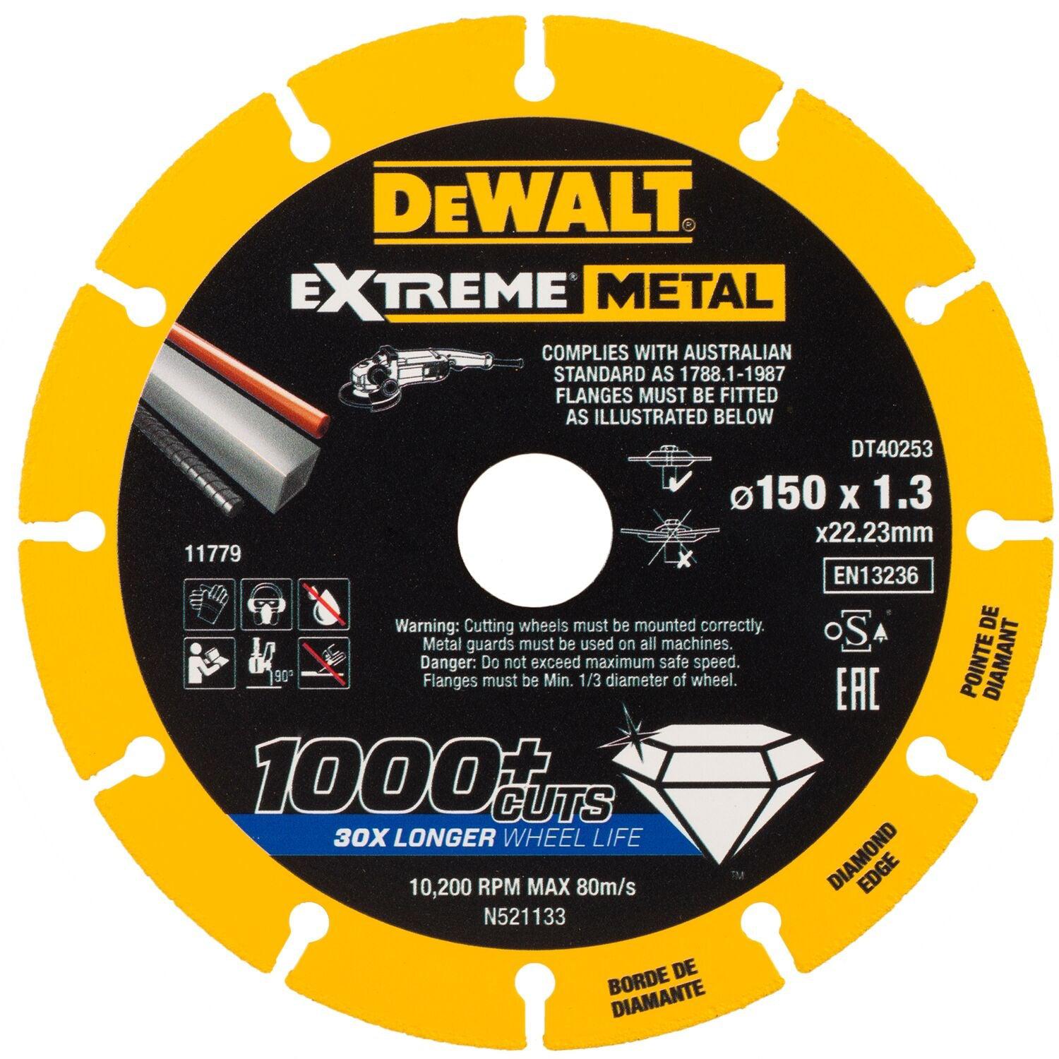 DeWALT DT40253 EXTREME™ Metal Diamant Doorslijpschijf 150mm