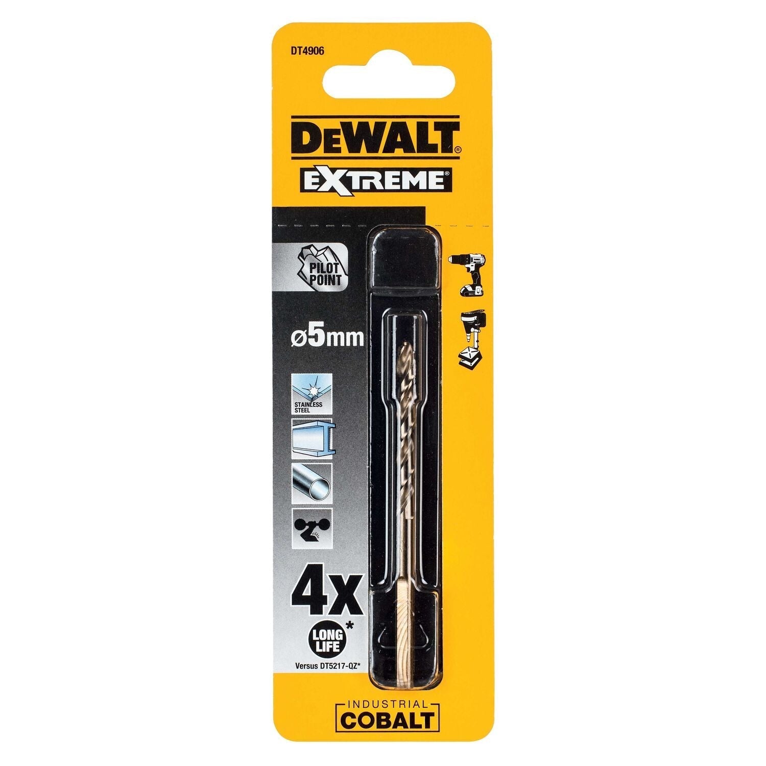 DeWALT DT4906 Industrial Cobalt Boor HSS 5.0mm afbeelding 1