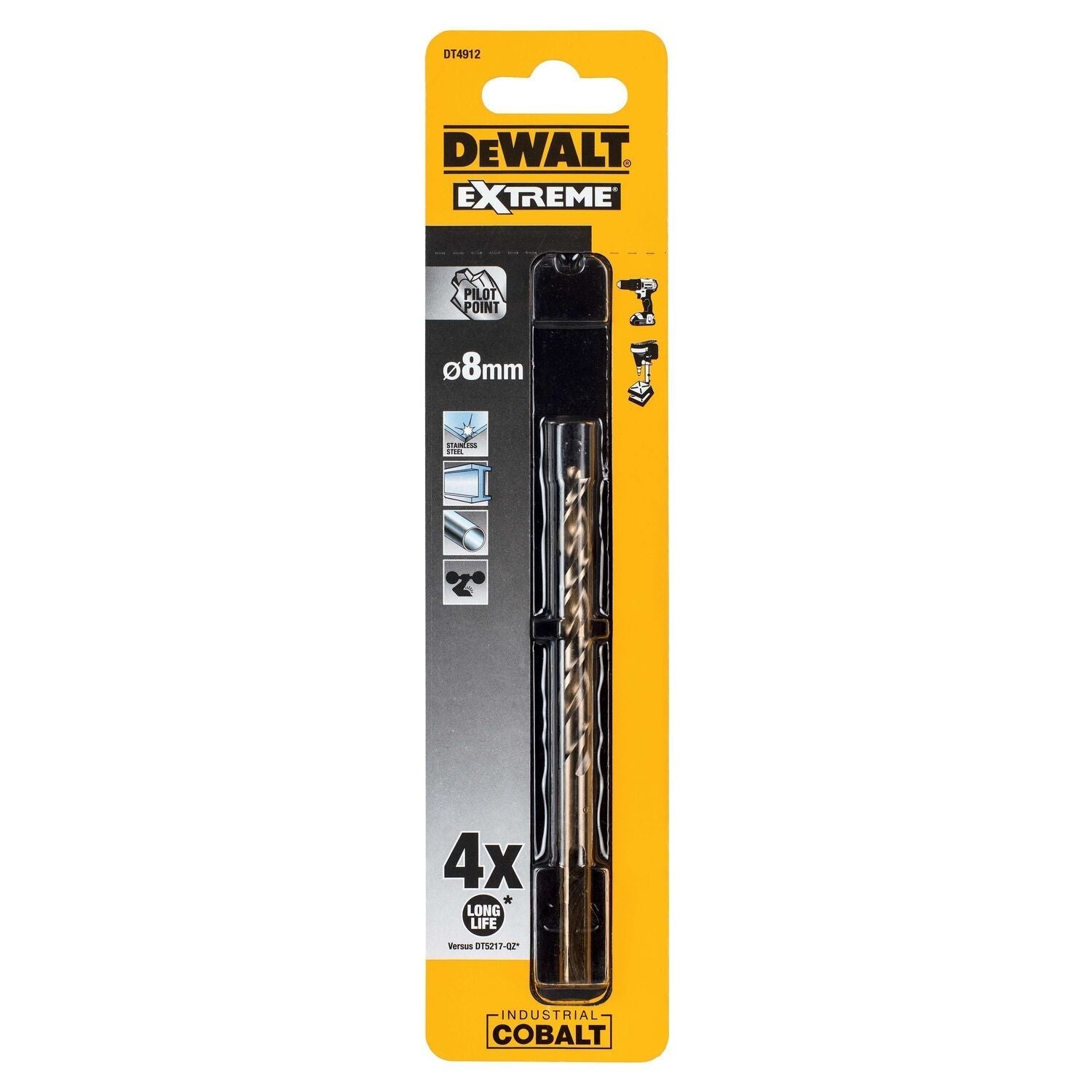 DeWALT DT4912 Industrial Cobalt Boor HSS 8.0mm afbeelding 1