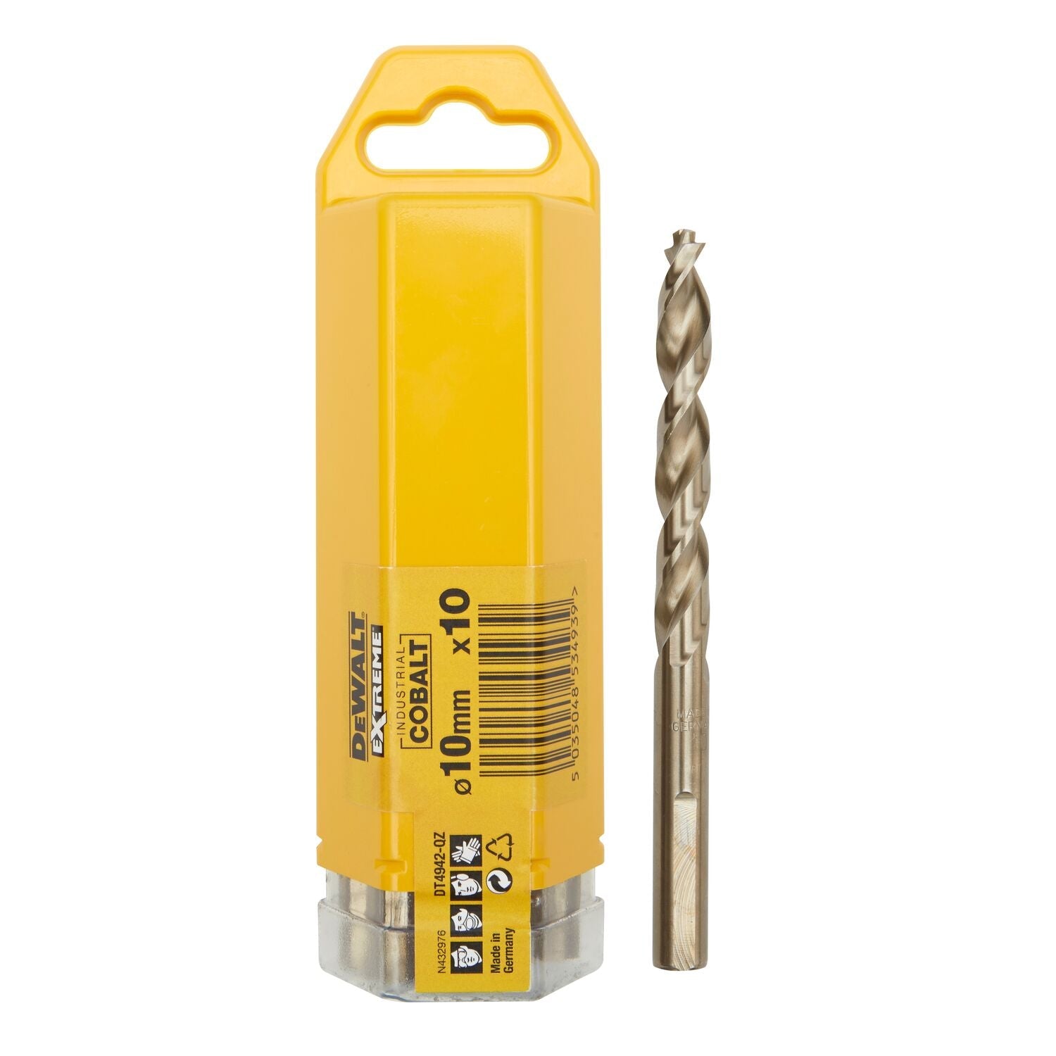 DeWALT DT4942 Industrial Cobalt Boor HSS 10.0mm VE=10 afbeelding 1