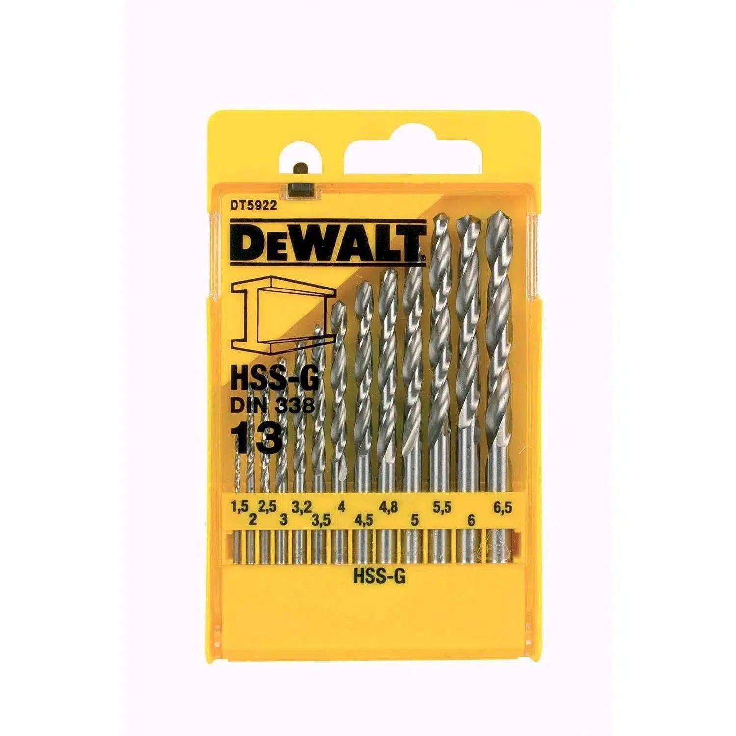 DeWALT DT5922 Metaalborenset in Tough Case 13-delig
