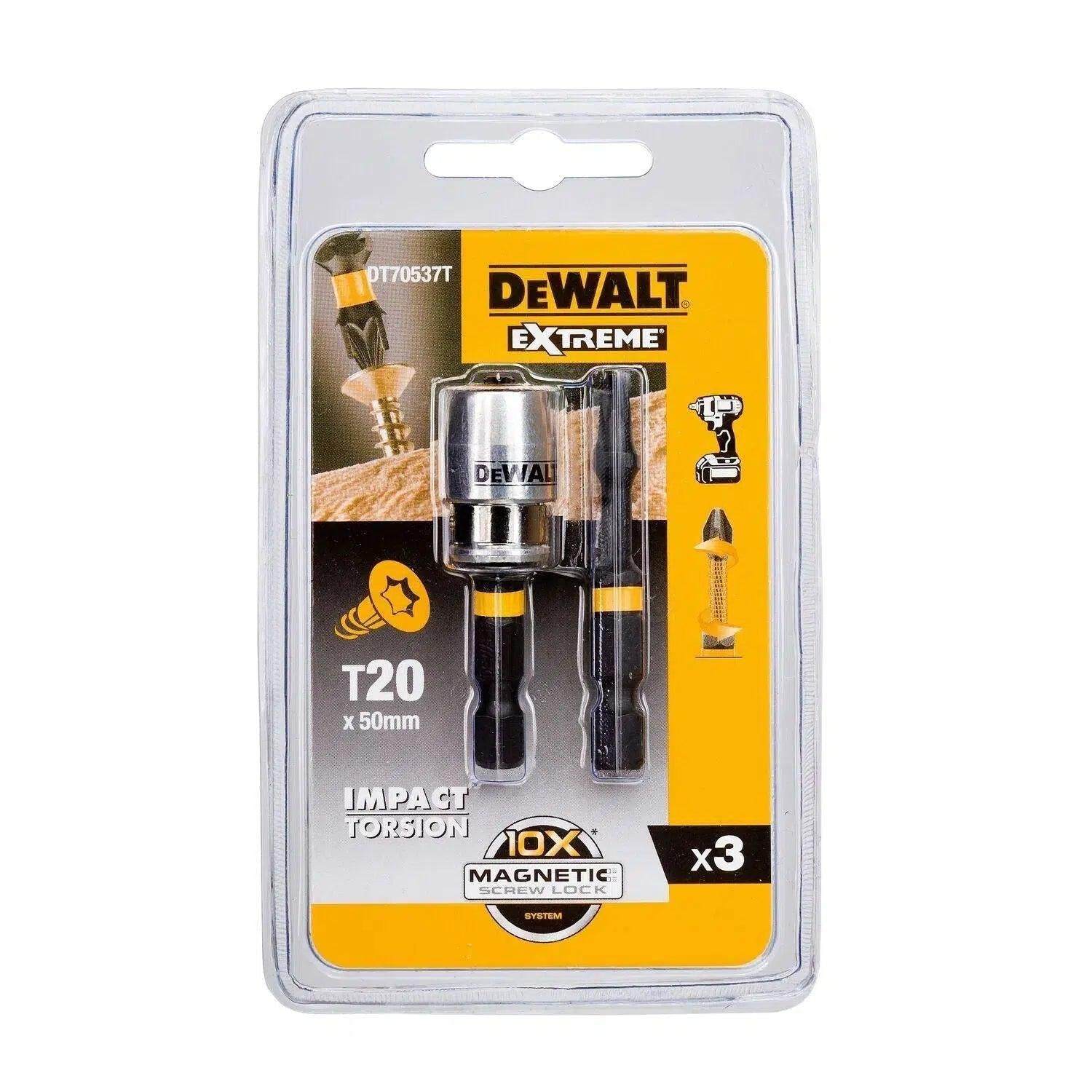 DeWALT DT70537T Extreme Impact Torsion Schroefbits T20 50mm + MagLock bithouder