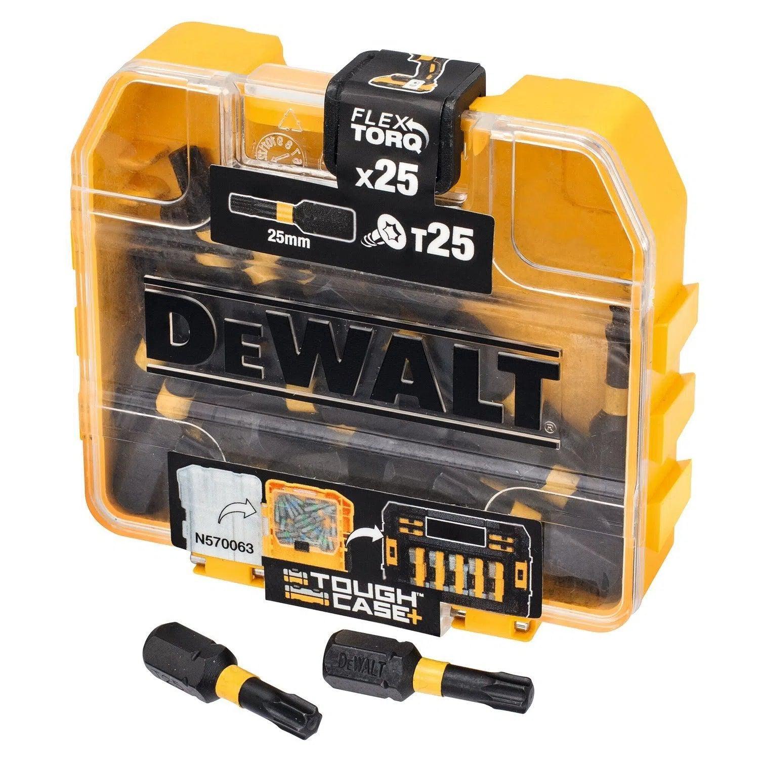DeWALT DT70558T FLEXTORQ Schroefbits TX25 25mm in TOUGH CASE VE=25