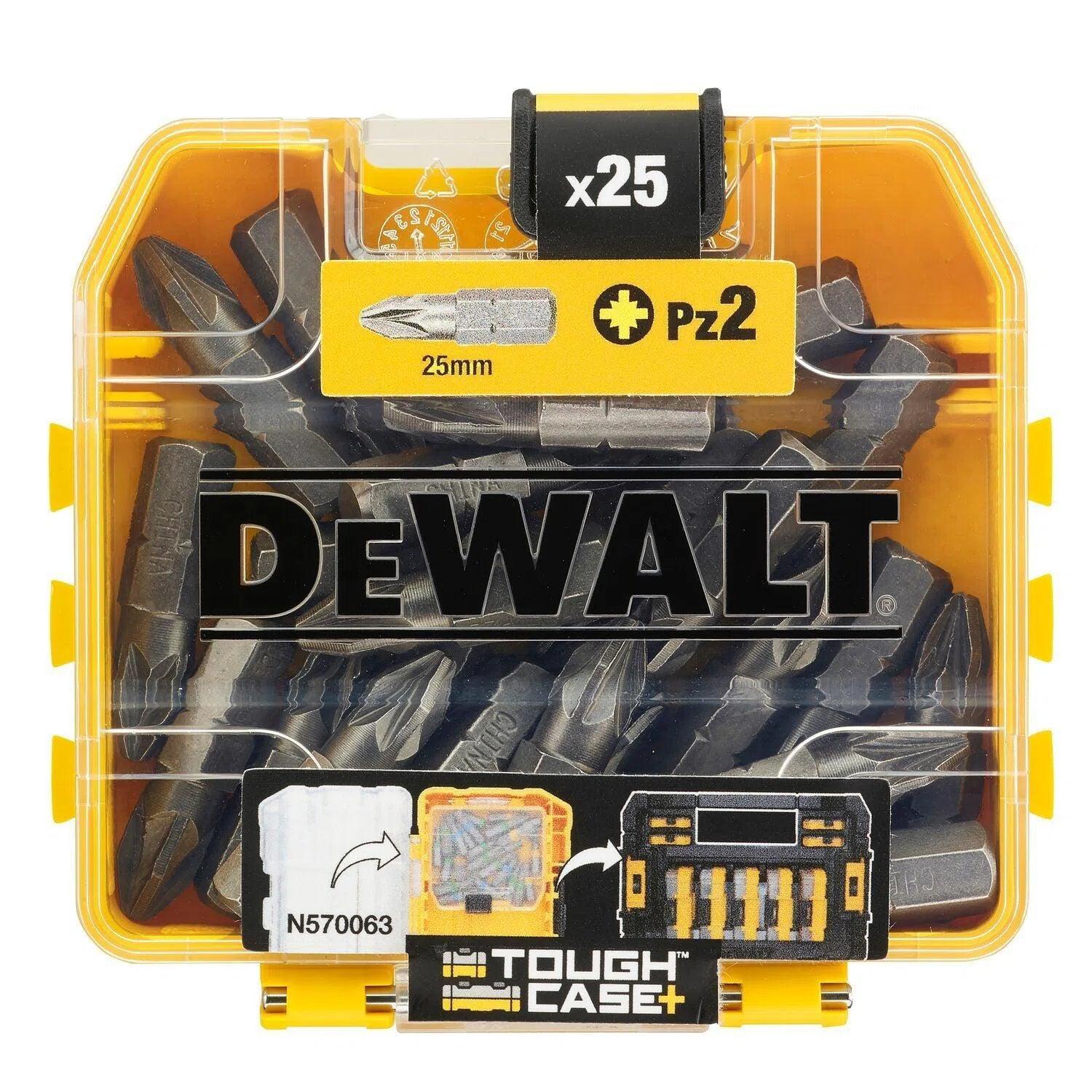 DeWALT DT71521 Schroefbits PZ2 25mm in TOUGH CASE VE=25