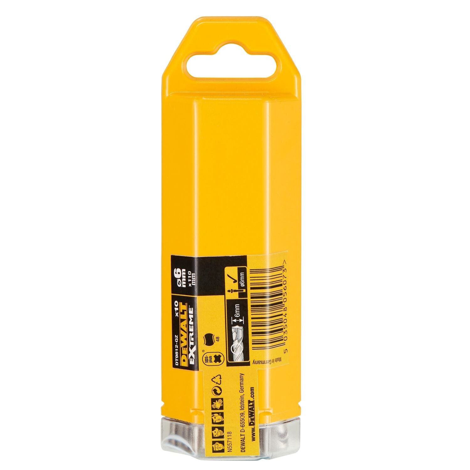 DeWALT DT9812 Boor SDS-Plus EXTREME 2™ 6x110mm VE=10 afbeelding 1