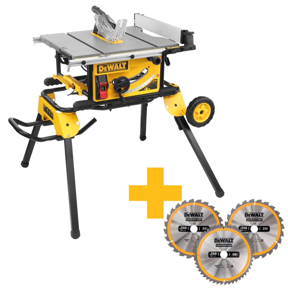 DeWALT DWE7492SET Zaagtafel + DWE74911 Rijdbaar onderstel