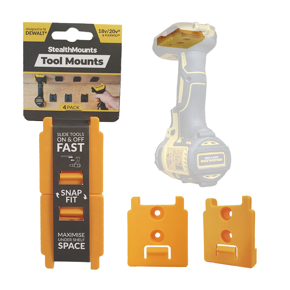 StealthMounts Machinehouder voor DeWALT 18/54V XR - Geel - TM-DW18-YLW-4 afbeelding