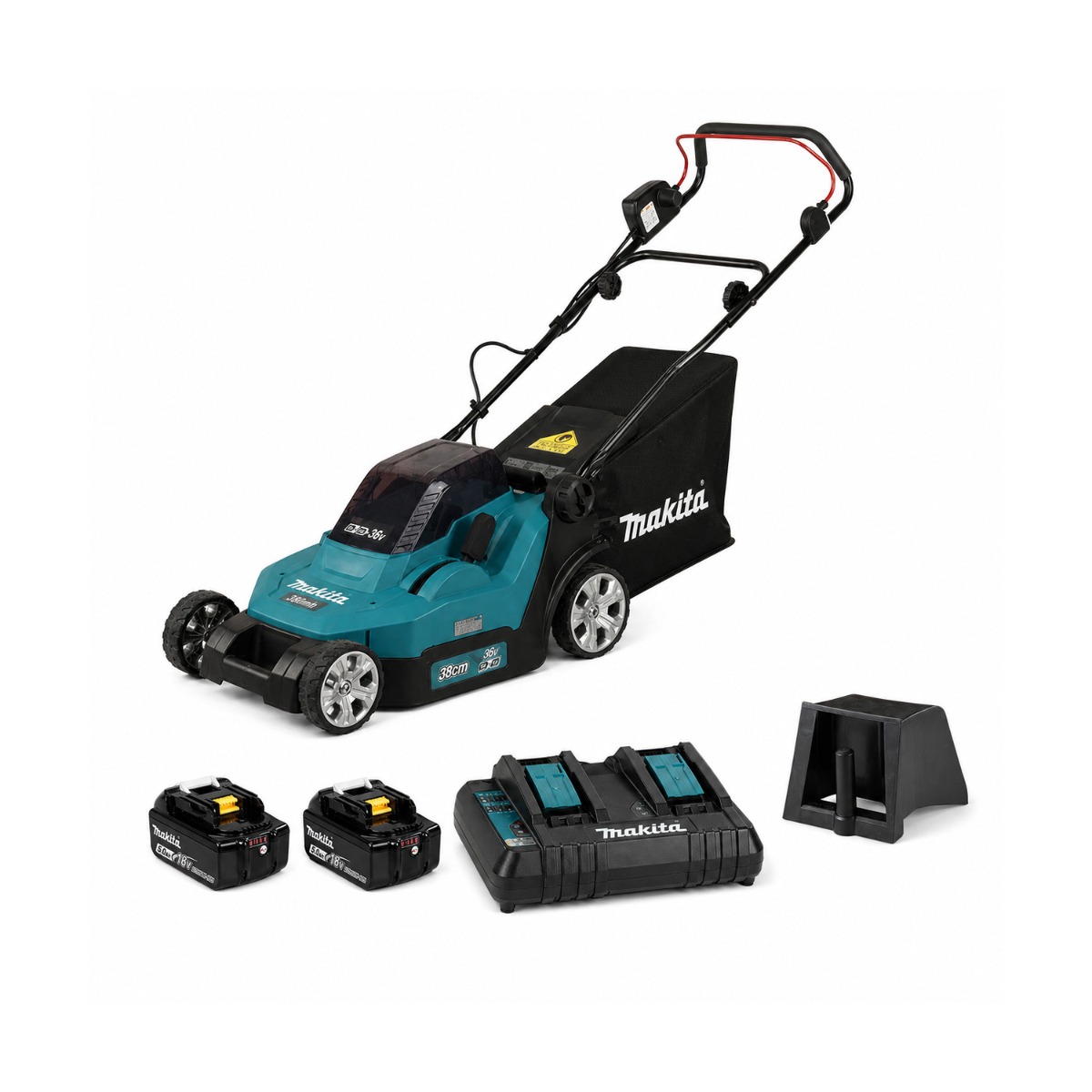 Makita DLM382CM2 Accu Grasmaaier 38cm 2x18V 4.0Ah
