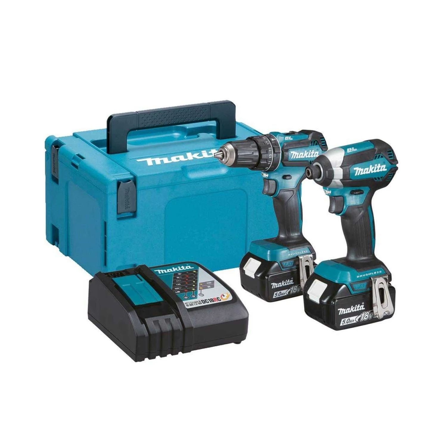 Makita DLX2283TJ Accu Combiset 2-delig (DHP485 + DTD153) 18V 5.0Ah in Mbox afbeelding 1