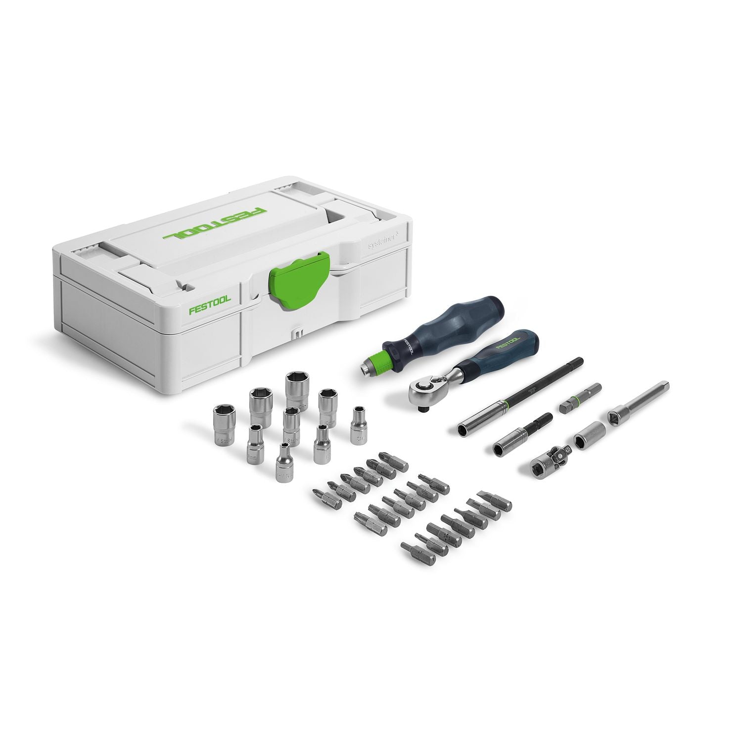 Festool SYS3 S 76-1/4"-CE RA Ratelset 36-delig in Systainer - 578112 afbeelding 1