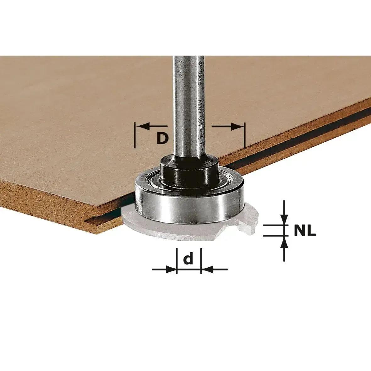 Festool S8 1,5-5 KL28 Spindel voor schijfgroeffrees + lager S 8mm - 499804