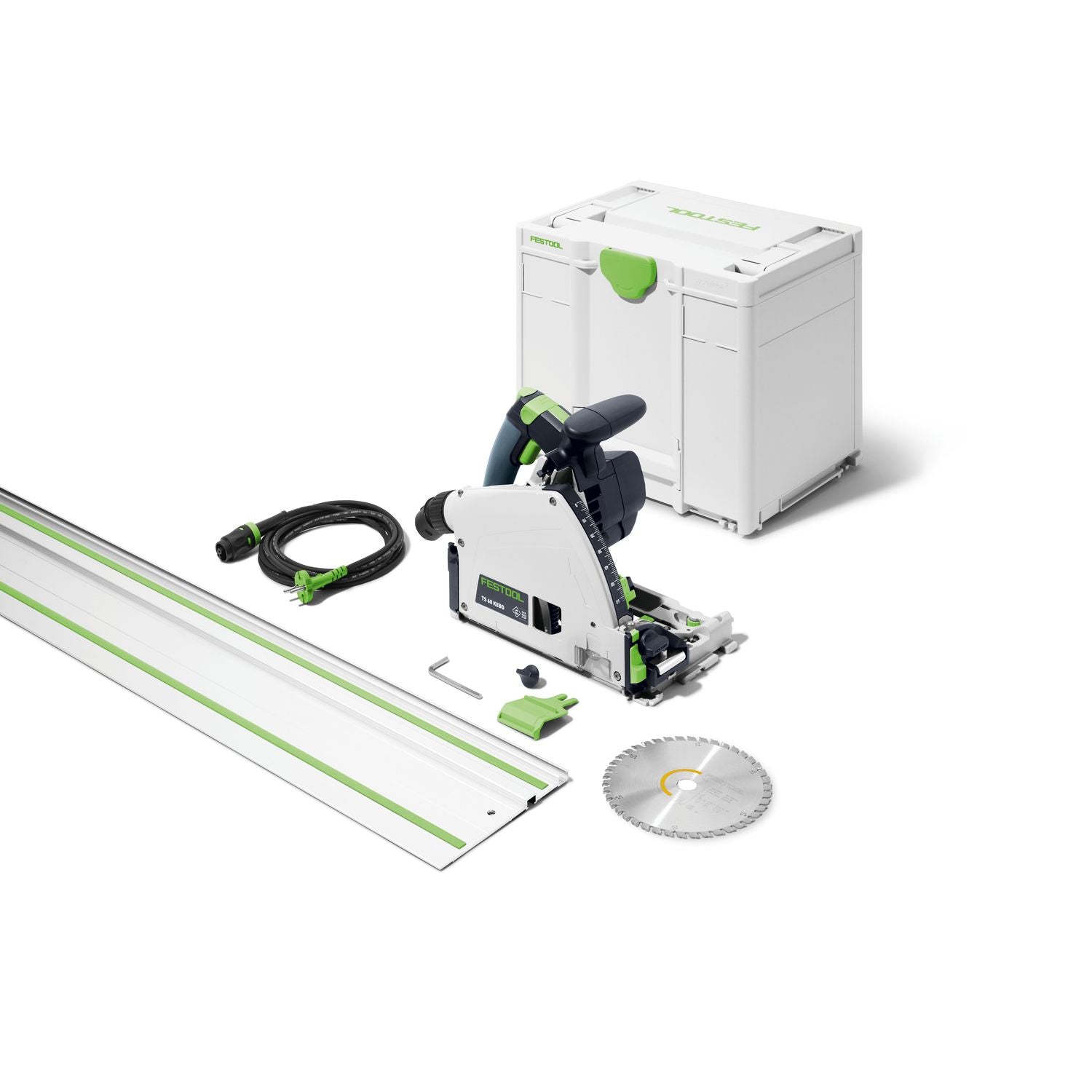 Festool TS 60 KEBQ-Plus-FS Invalzaag in Systainer met FS 1400/2 Geleiderail - 577417