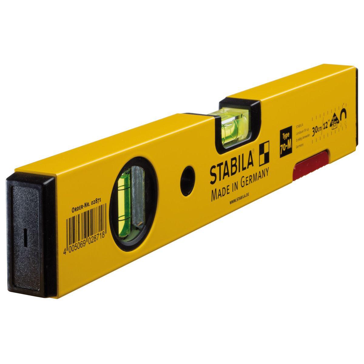 STABILA Type 70 M waterpas magnetisch 30cm - 02871 afbeelding