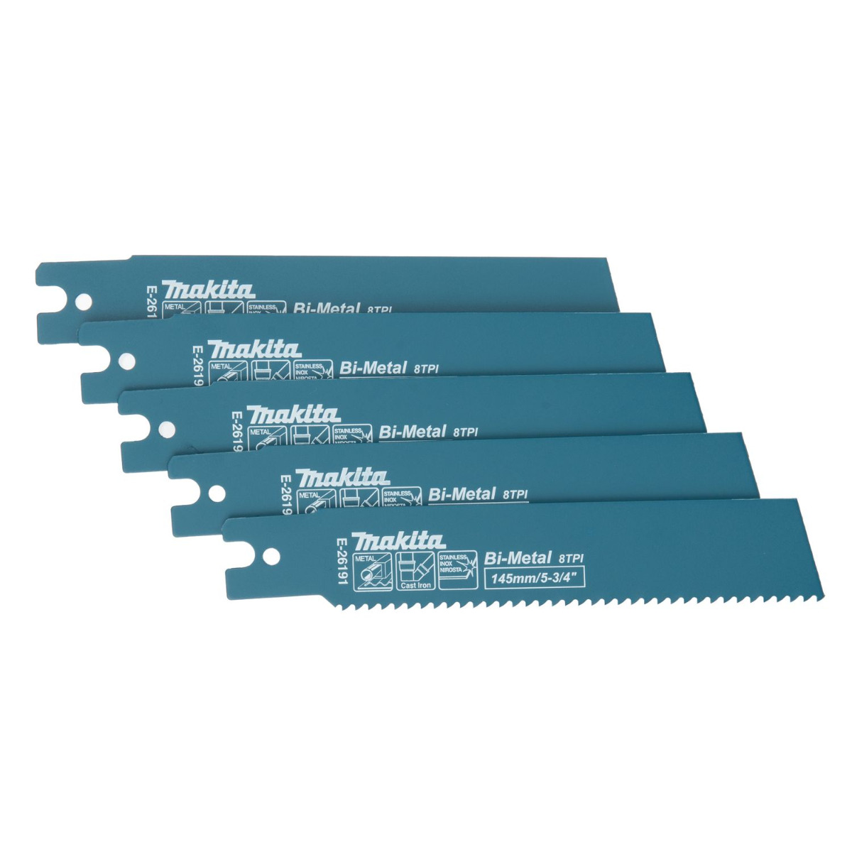 Makita E-26191 Reciprozaagblad recht voor staal 120mm VE=5