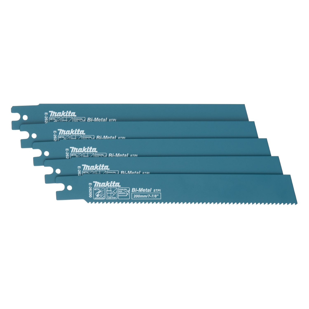Makita E-26200 Reciprozaagblad recht voor staal 175mm VE=5