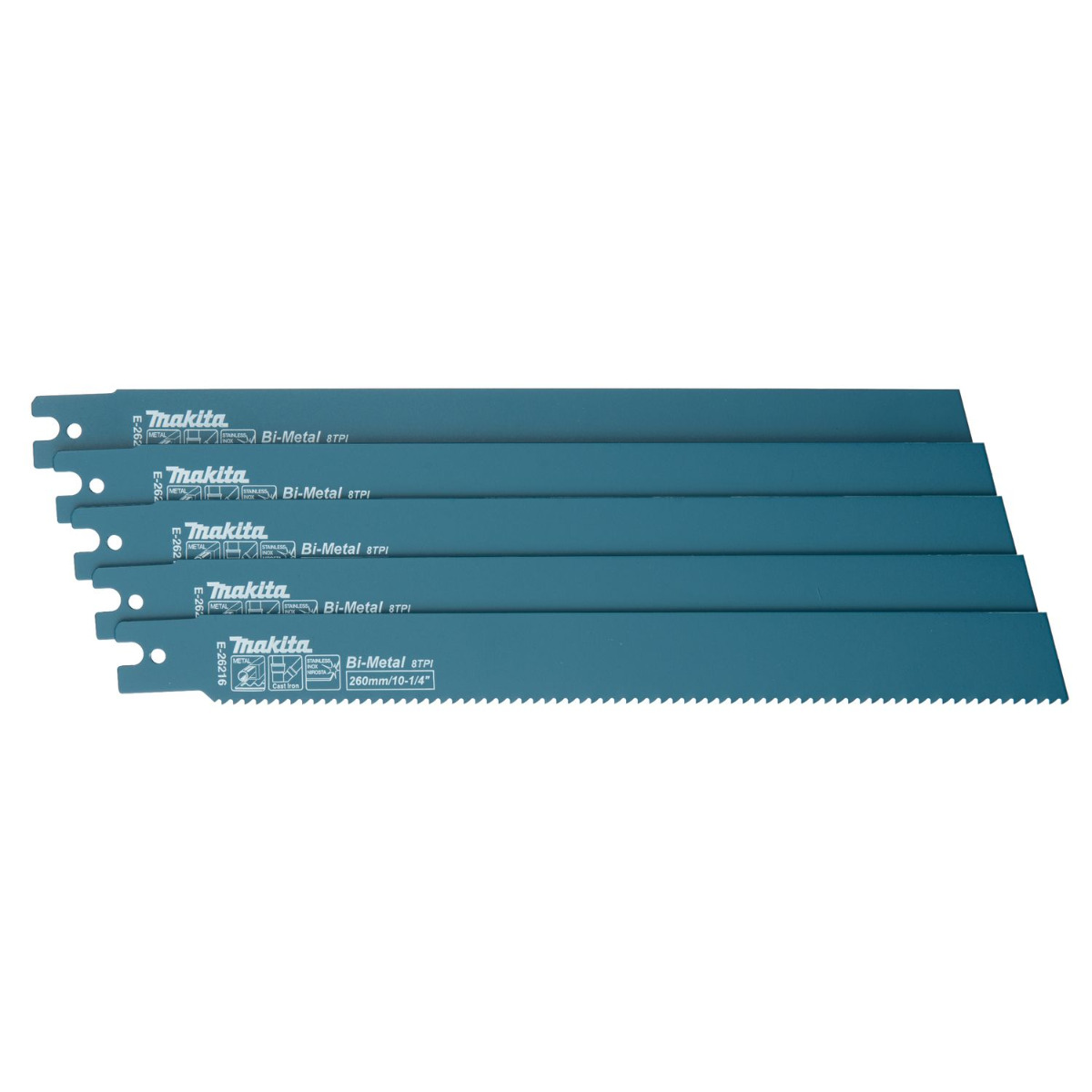 Makita E-26216 Reciprozaagblad recht voor staal 235mm VE=5