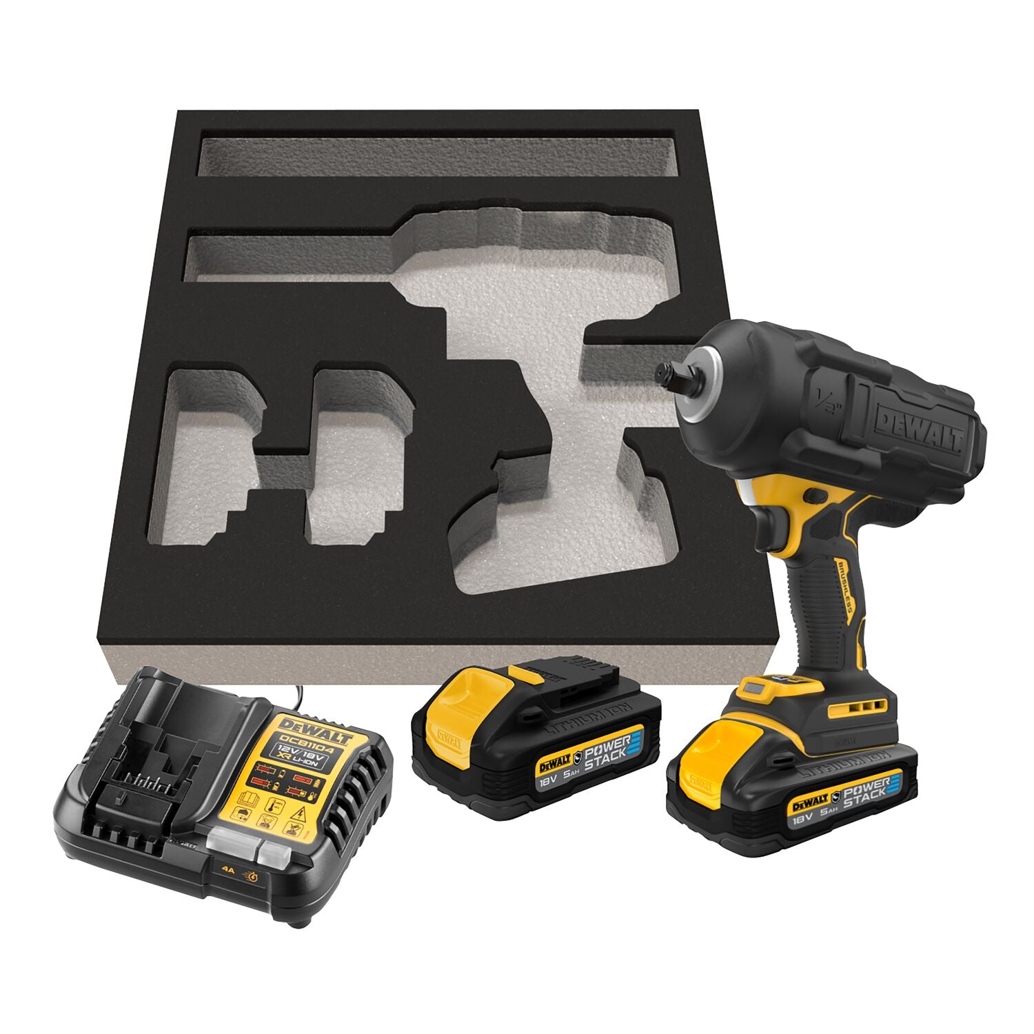 DeWALT DCF961H2G Accu slagmoersleutel 1626Nm 1/2" frctiering 18V POWERSTACK 5.0Ah