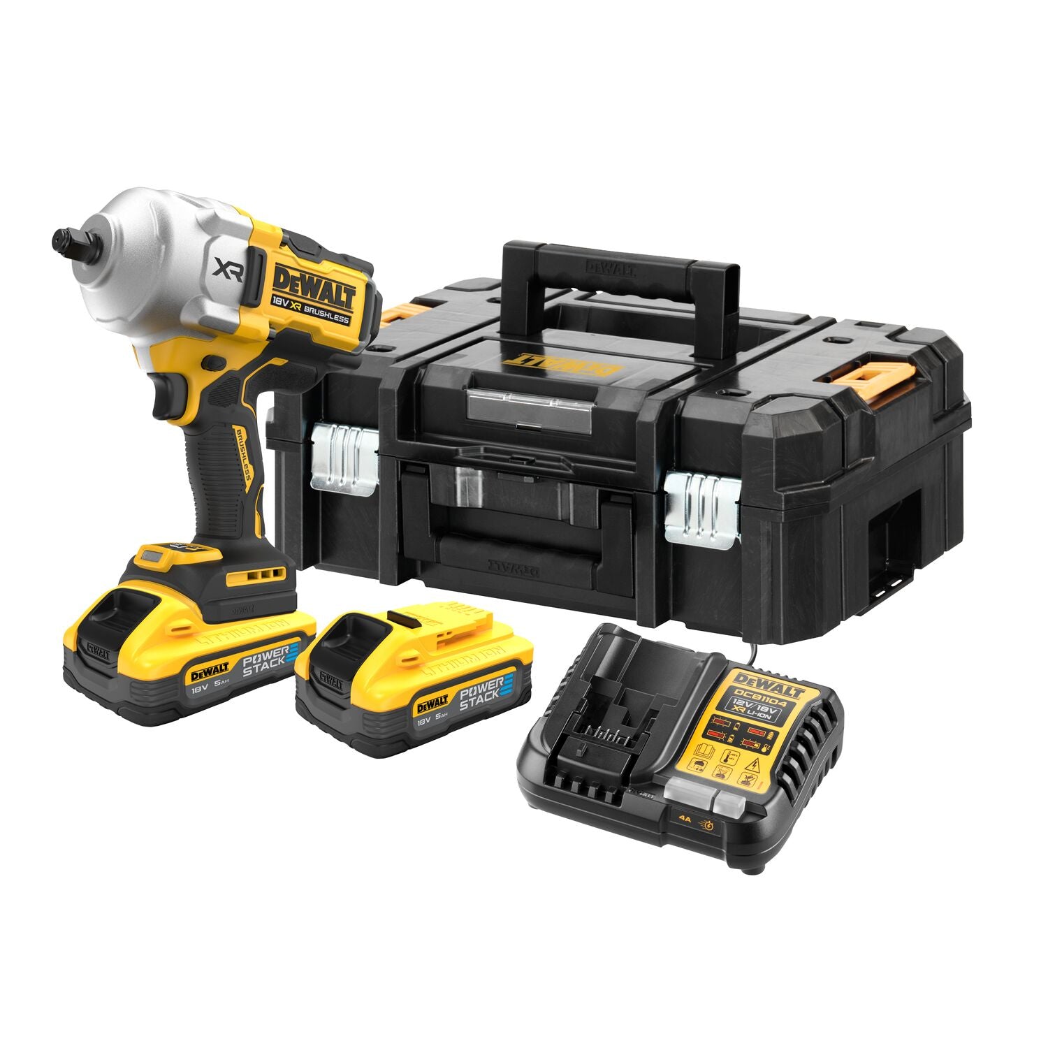 DeWALT DCF961H2T Accu slagmoersleutel 1626Nm 1/2" frctiering 18V XR POWERSTACK 5.0Ah in TSTAK