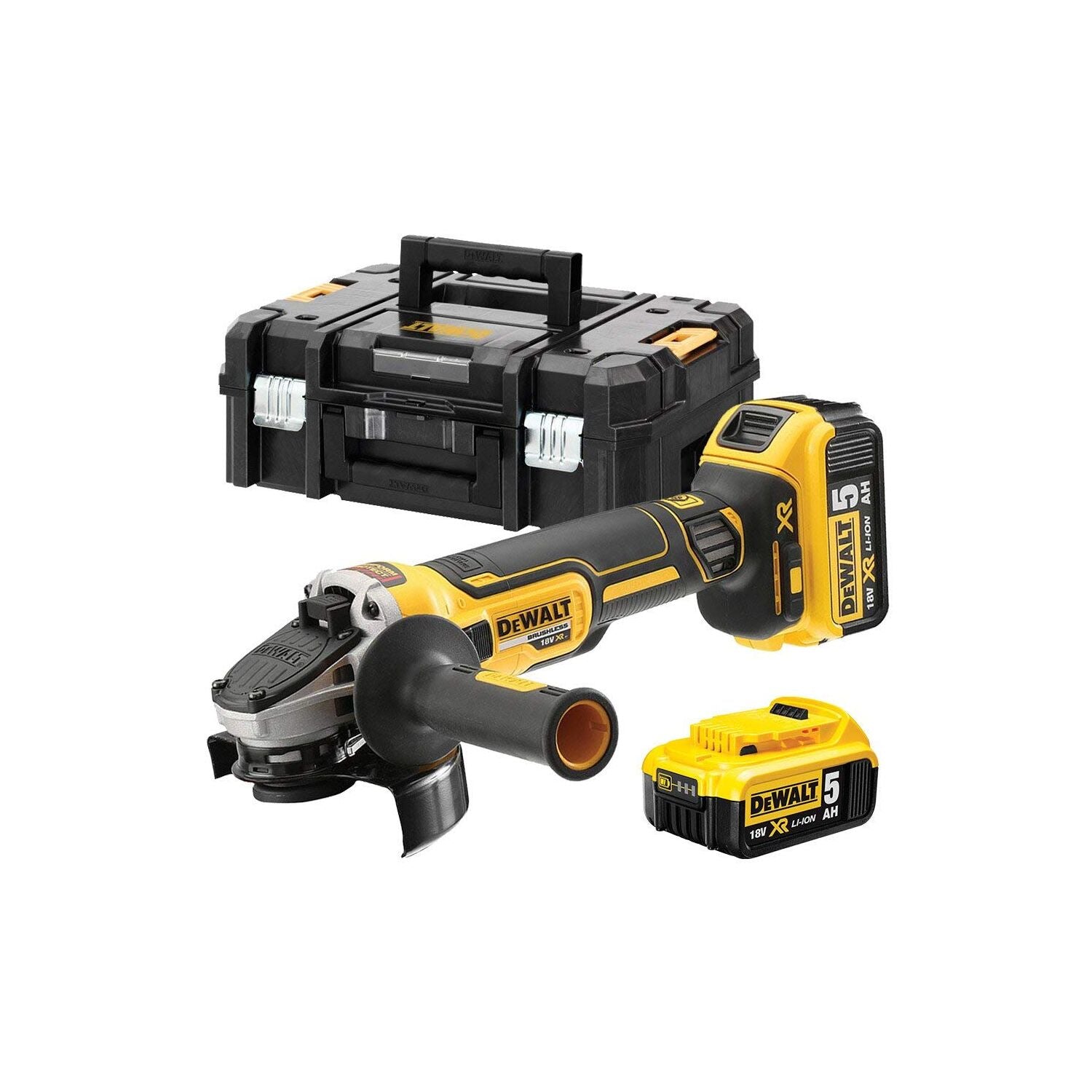 DeWALT DCG405P2 Accu haakse slijper 125mm 18V XR 5.0Ah in TSTAK afbeelding 1