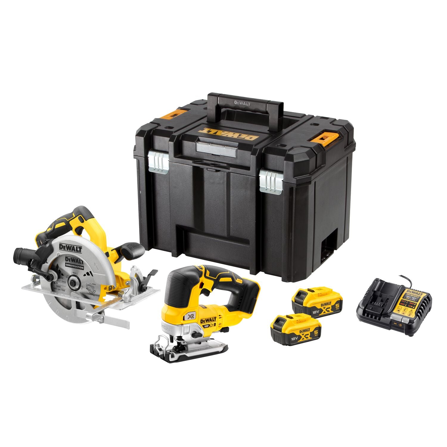 DeWALT DCK2012P2T Accu combiset 2-delig (DCS570 + DCS334) 18V XR 5.0Ah in TSTAK afbeelding 1